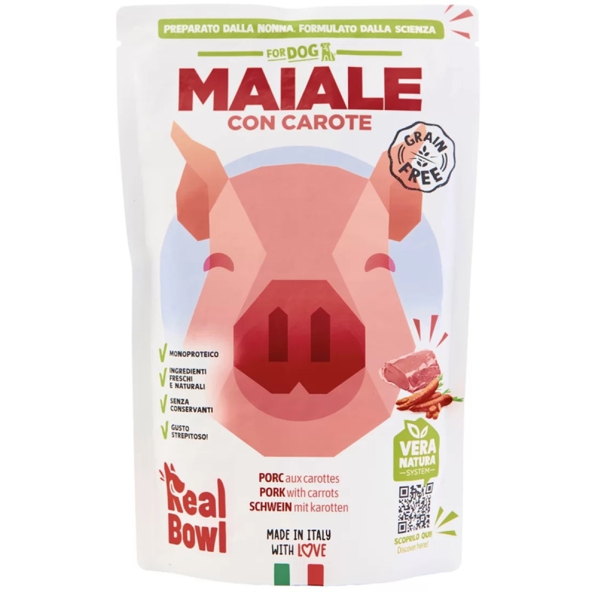 Acquista Online Grain free maiale con carote - alimento completo per cani di tutte le taglie 700 gr e Cerca il miglior prezzo