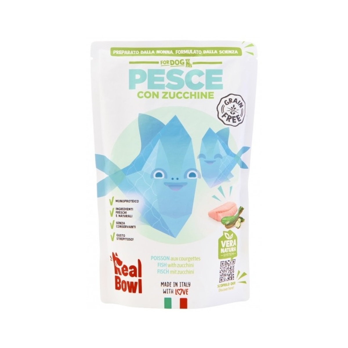 Acquista Online Grain free pesce con zucchine - alimento completo per cani di tutte le taglie 700 gr e Cerca il miglior prezzo