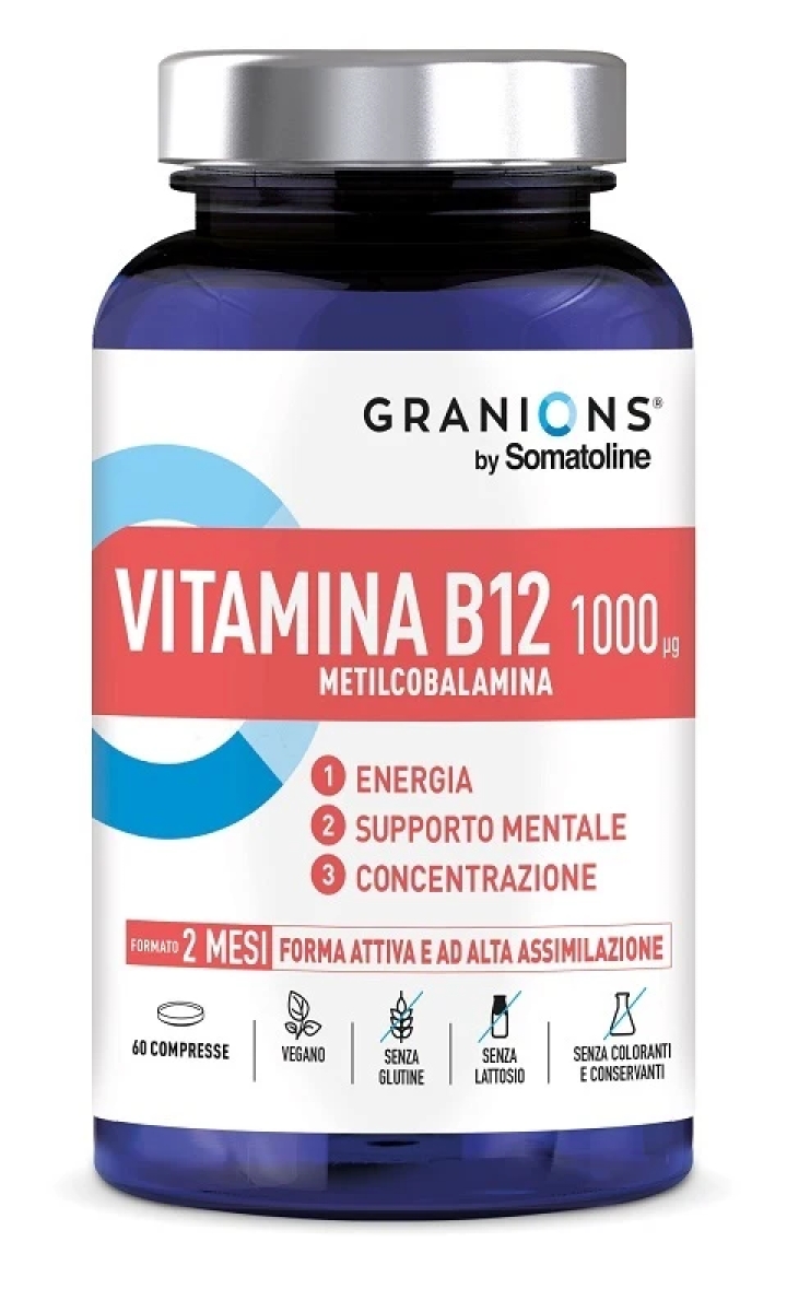Acquista Online Granions by somatoline vitamina b12 1000 mcg 60 compresse senza glutine senza lattosio e Cerca il miglior prezzo