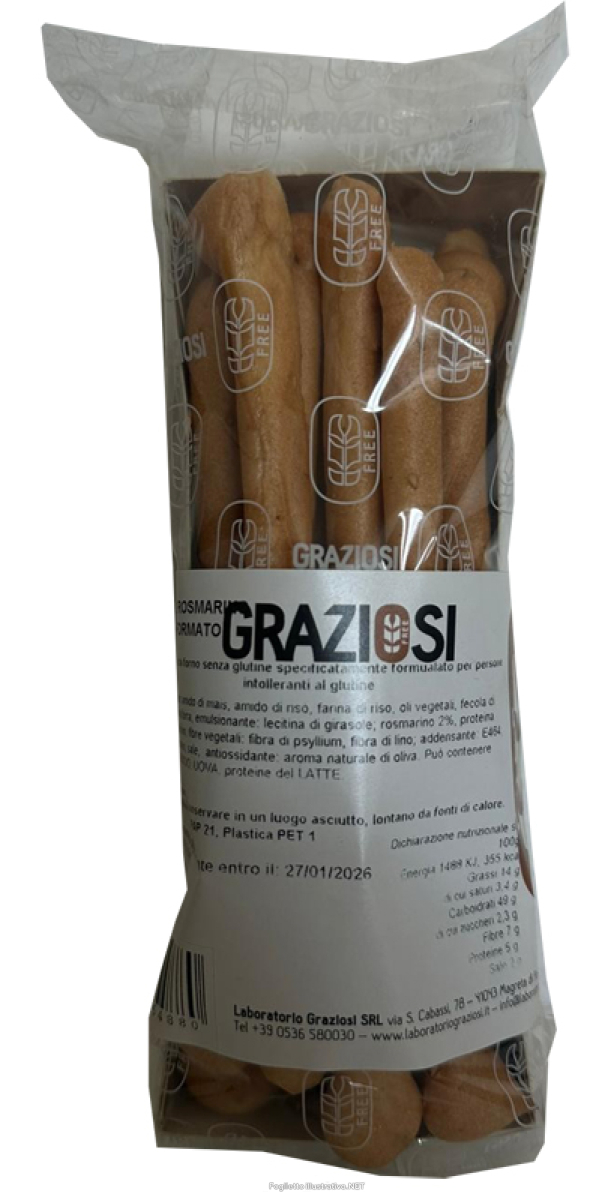 Acquista Online graziosi grissini rosm.120g e Cerca il miglior prezzo