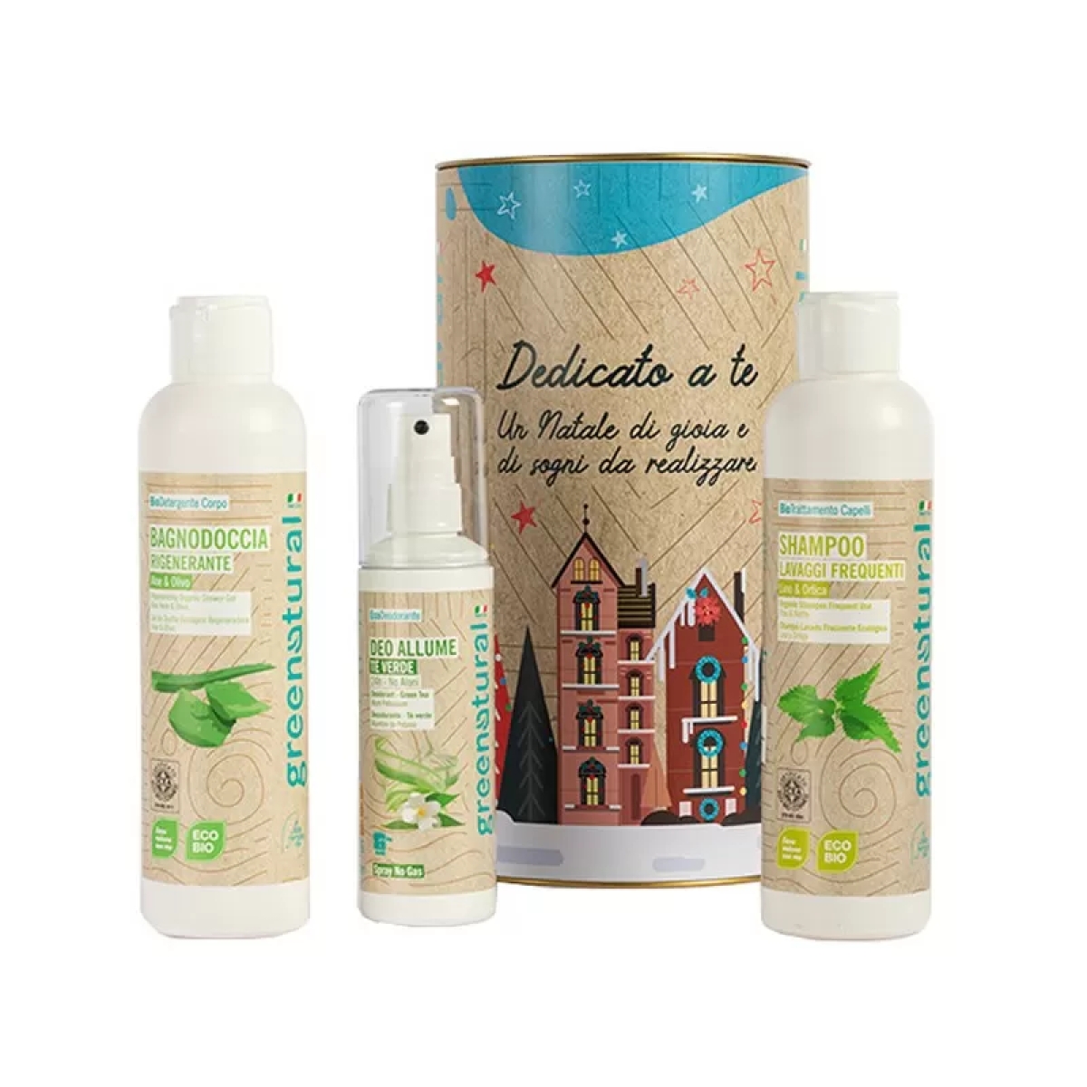 Acquista Online greenatural santa claus 1 bagnodoccia aloe/olivo 250 ml + 1 shampoo lavaggi frequenti 250 ml + 1 deo allume te' verde 100 ml e Cerca il miglior prezzo