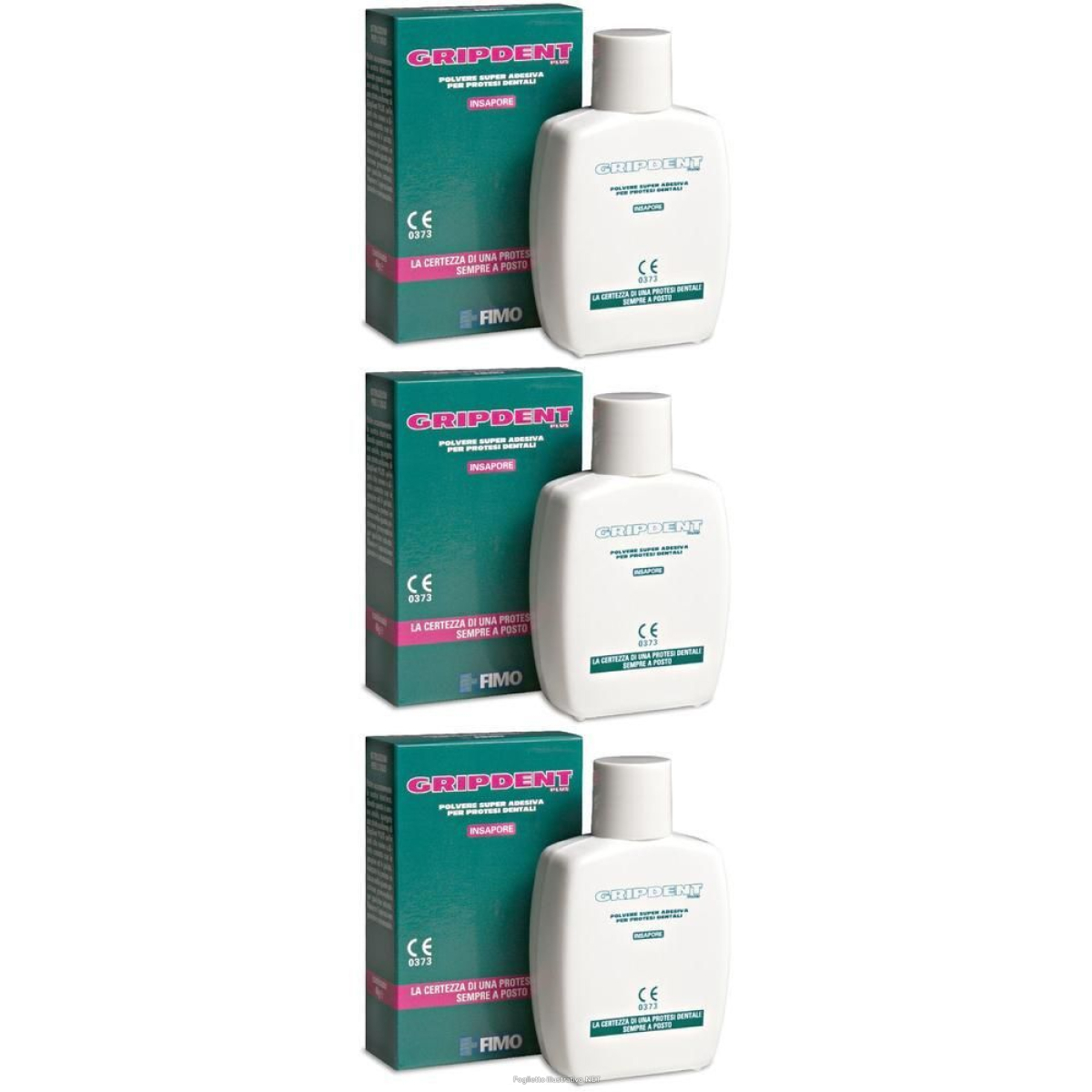 Acquista Online gripdent plus polvere super adesiva per protesi dentali 40 g 3x40 g po e Cerca il miglior prezzo