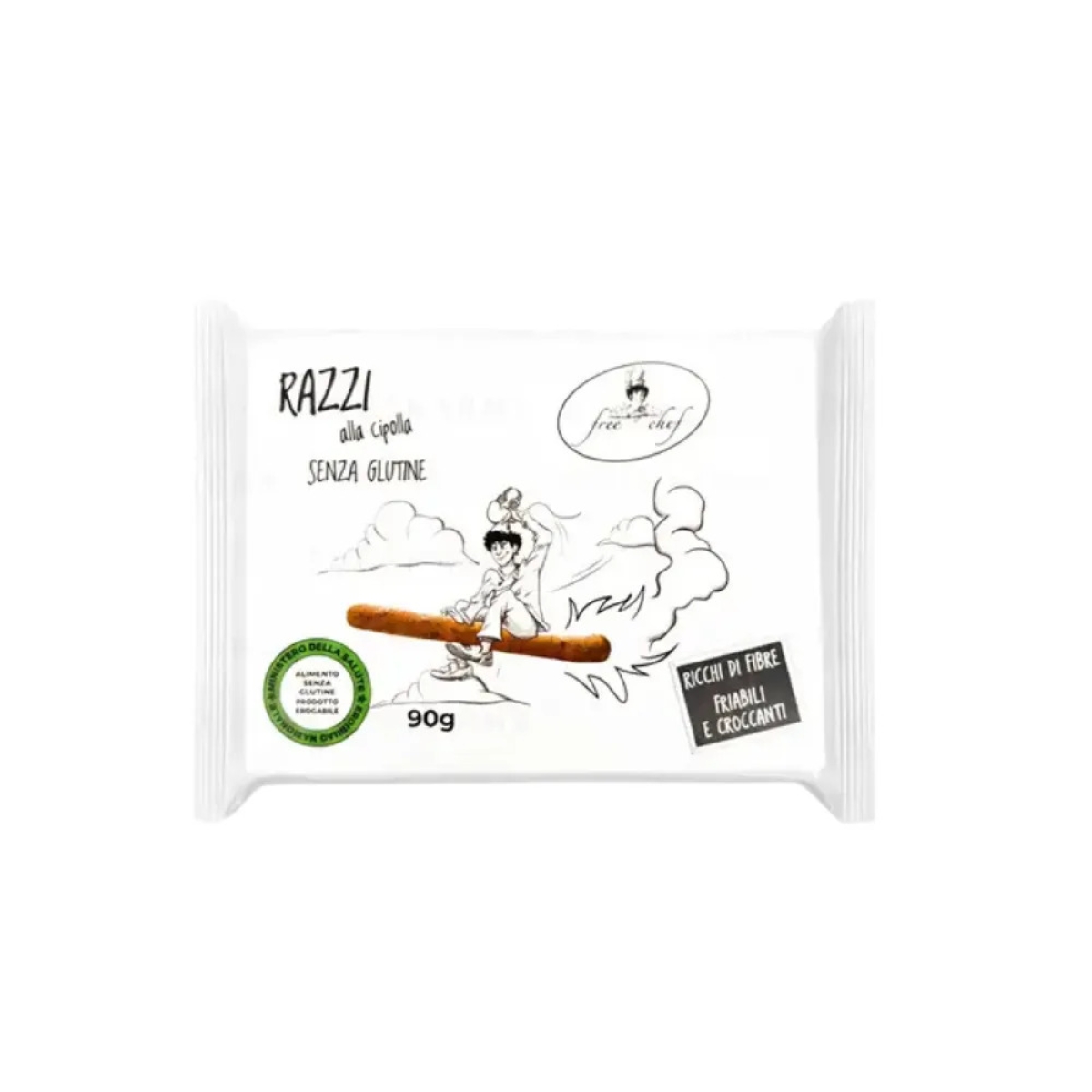 Acquista Online Grissini free chef razzi alla cipolla senza glutine, 90g e Cerca il miglior prezzo