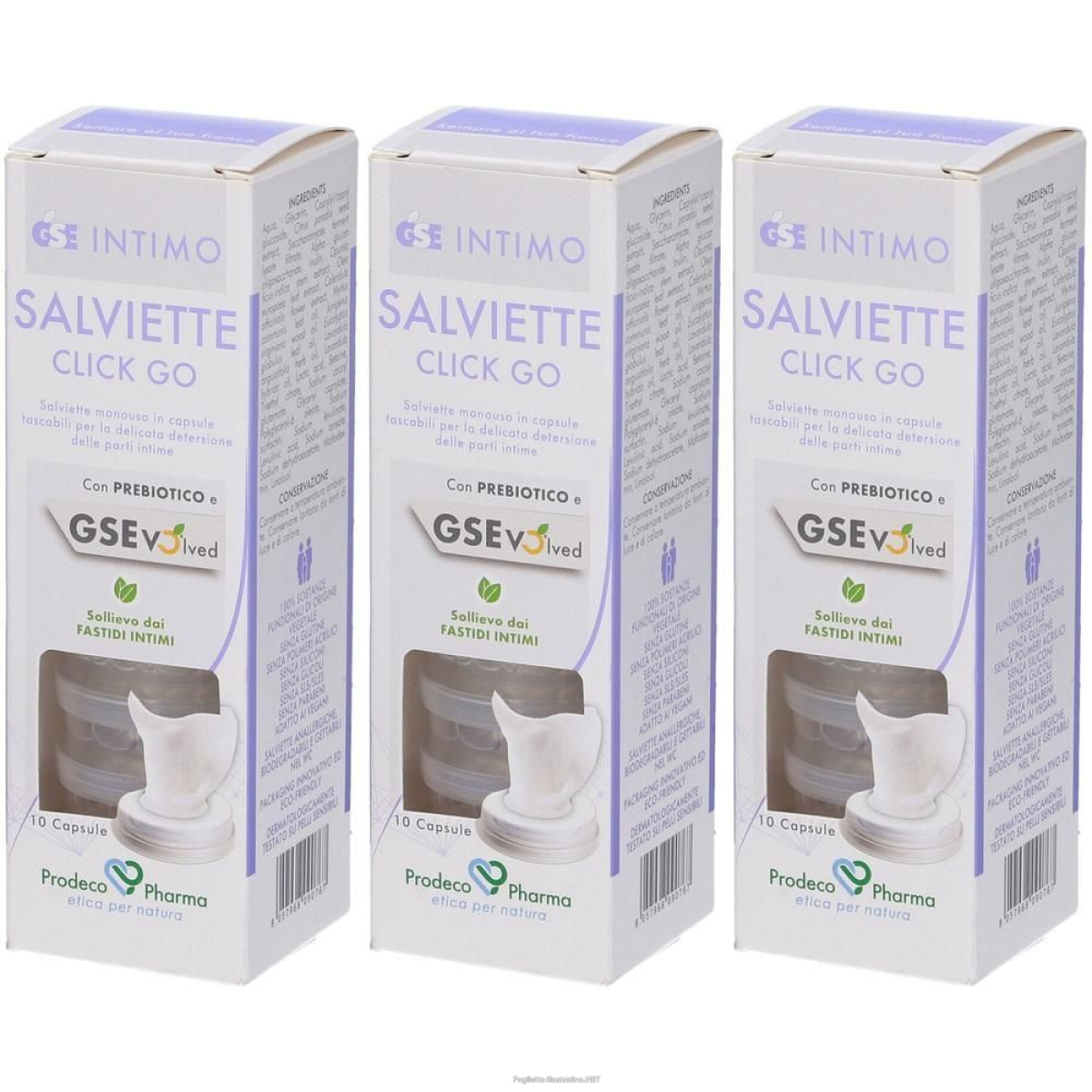 Acquista Online gse intimo salviette click go 10 pezzi 3x30 ml e Cerca il miglior prezzo