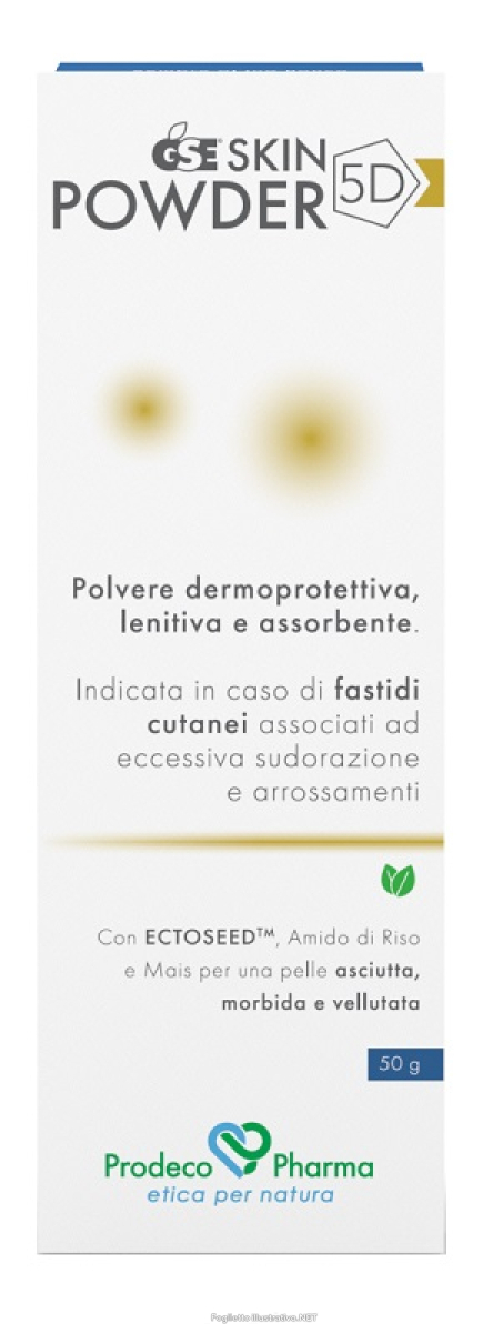 Acquista Online gse skin powder 5d polvere lenitiva e assorbente indicata per fastidi legati a sudorazione e arrossamenti 50 grammi e Cerca il miglior prezzo