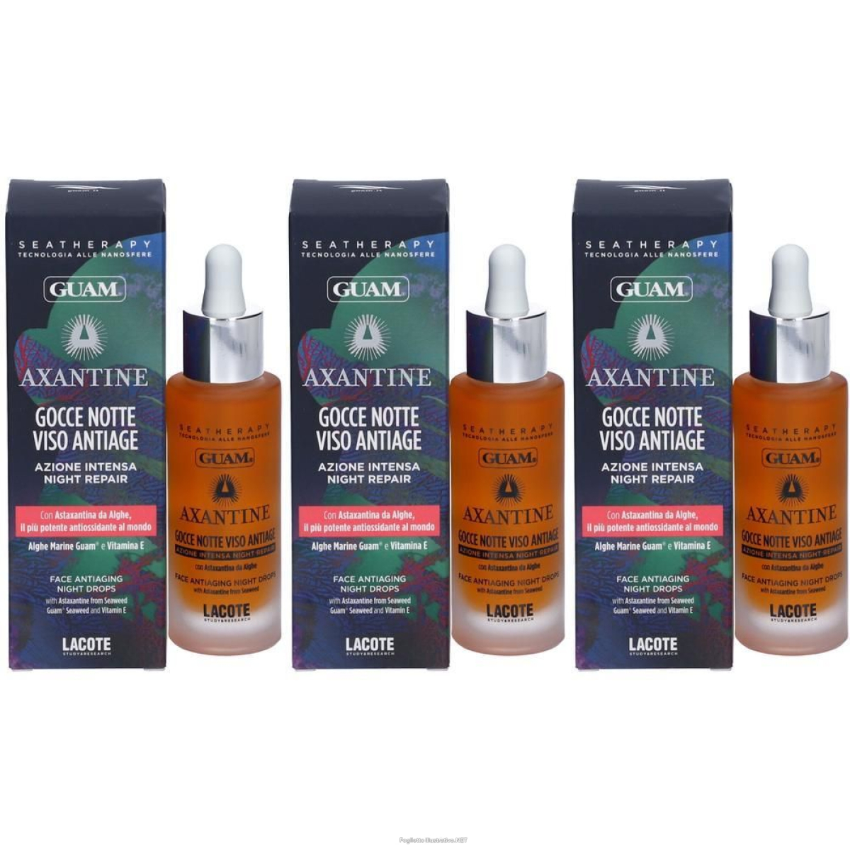 Acquista Online guam axantine gocce notte viso antiage 3x30 ml e Cerca il miglior prezzo