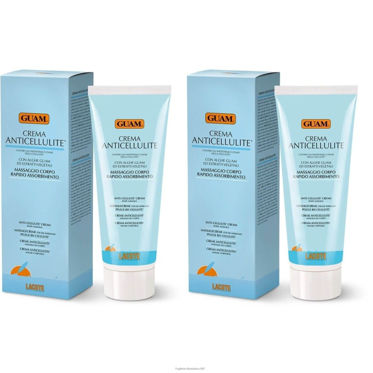 Acquista Online guam® crema anticellulite massaggio set da 2 2x250 ml e Cerca il miglior prezzo