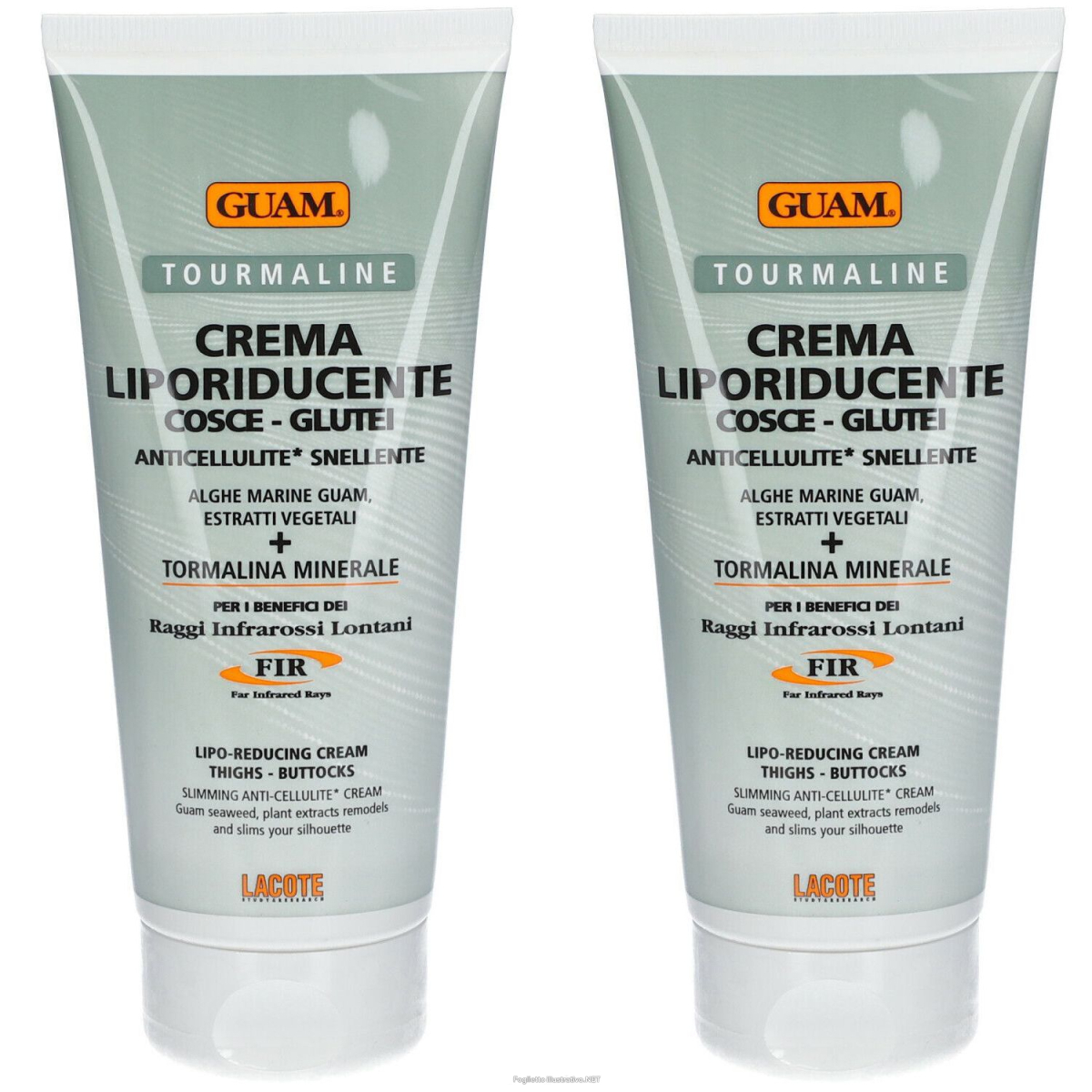 Acquista Online guam® crema liporiducente tourmaline cosce e glutei 2x200 ml e Cerca il miglior prezzo