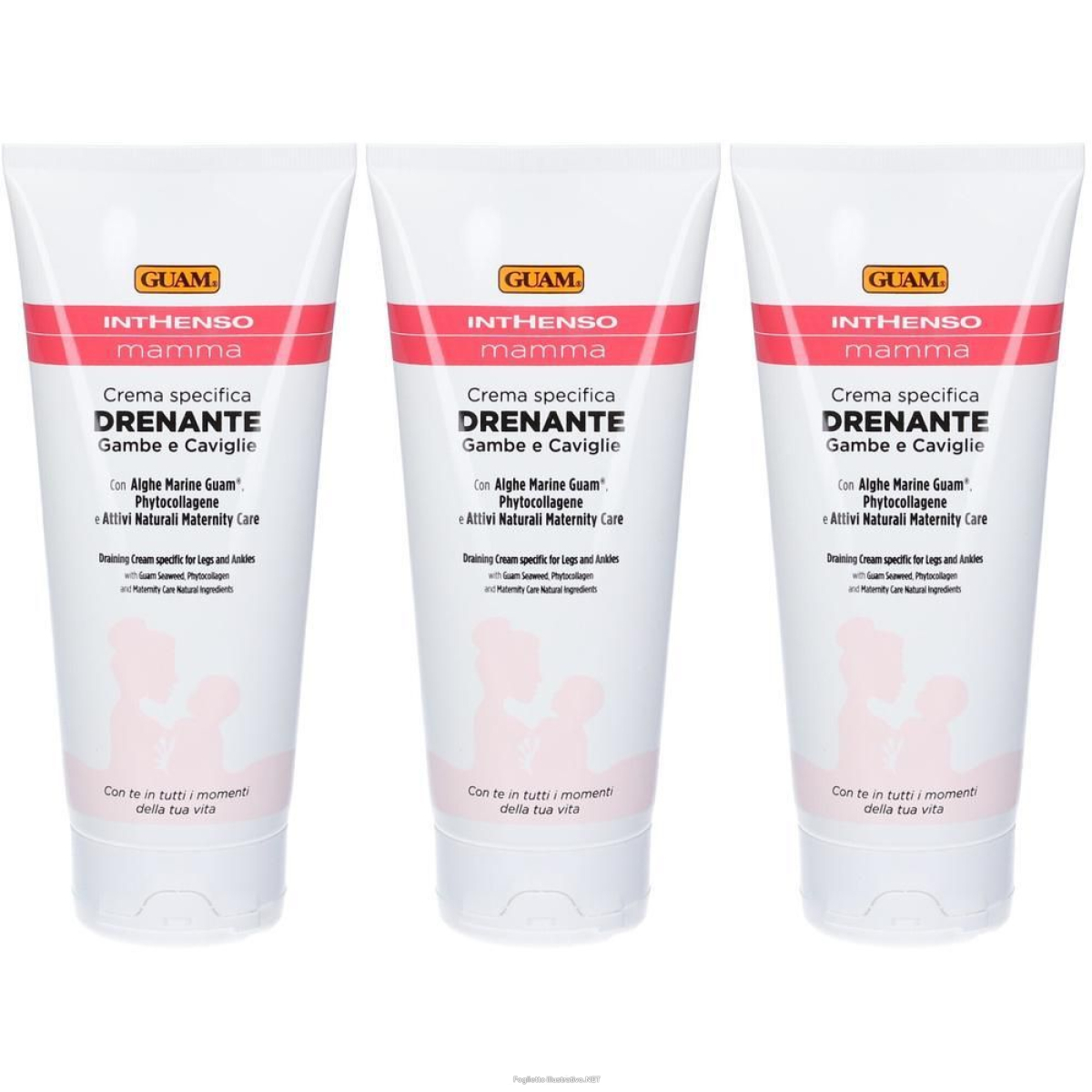 Acquista Online guam crema specifica drenante gambe e caviglie inthenso mamma 3x200 ml e Cerca il miglior prezzo
