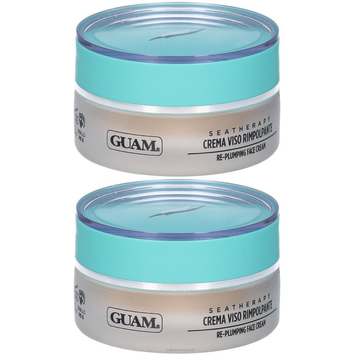 Acquista Online guam crema viso rimpolpante con astaxantina da alghe 2x50 ml e Cerca il miglior prezzo