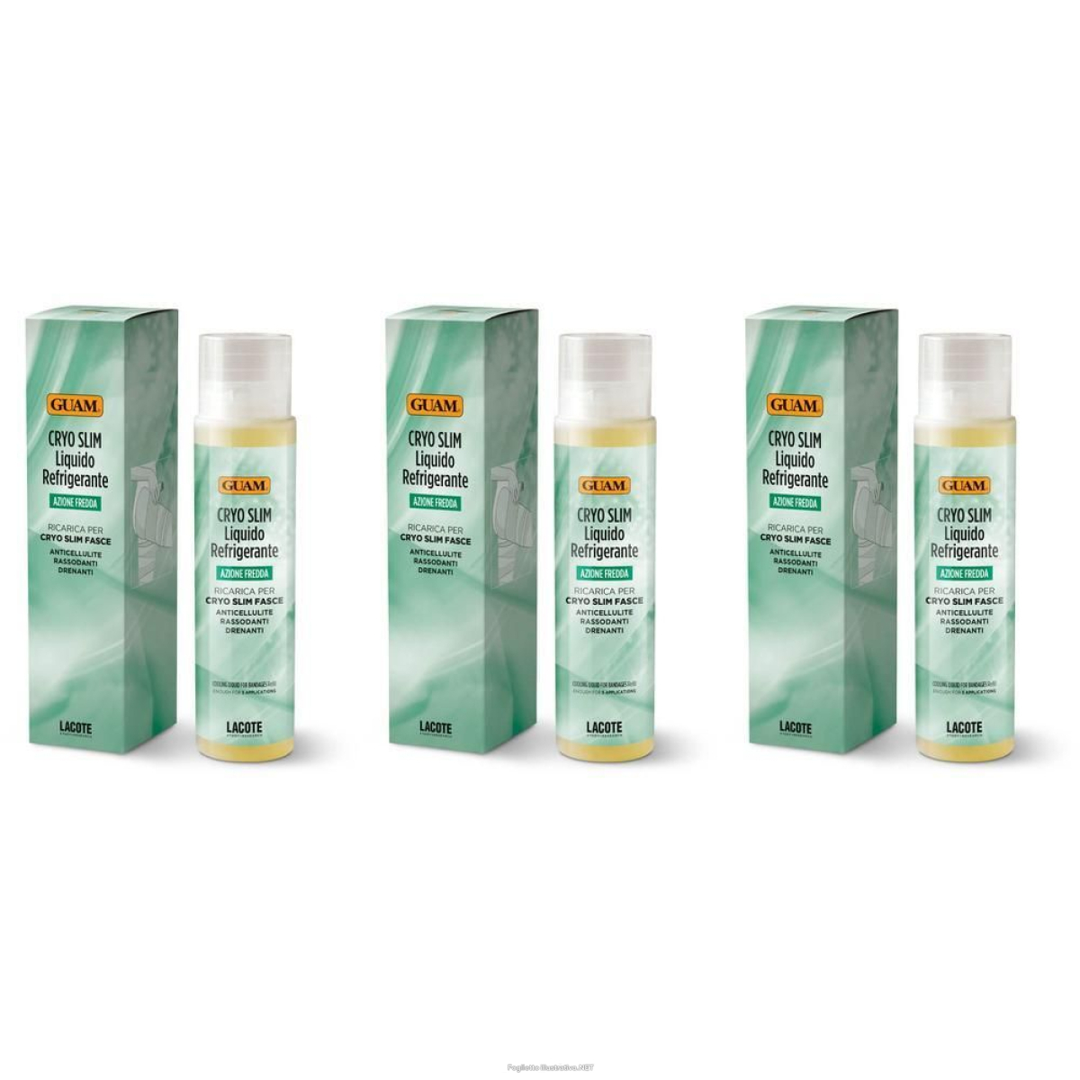 Acquista Online guam® cryo slim liquido refrigerante 3x250 ml e Cerca il miglior prezzo