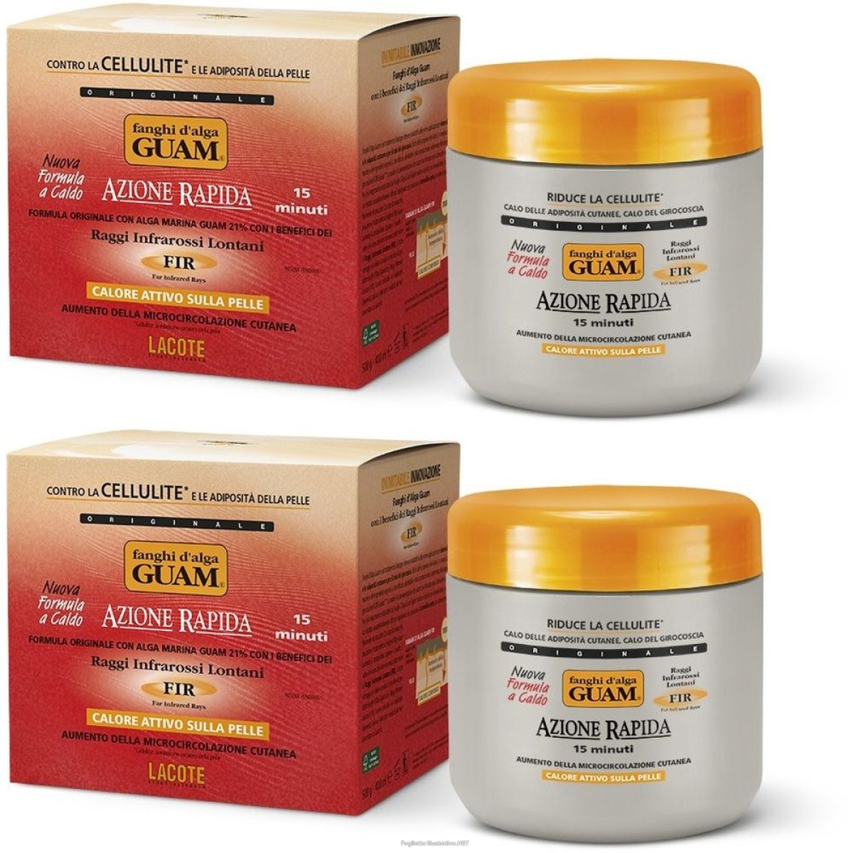 Acquista Online guam® fanghi d'alga guam azione rapida f.i.r. set da 2 2x500 g crema e Cerca il miglior prezzo