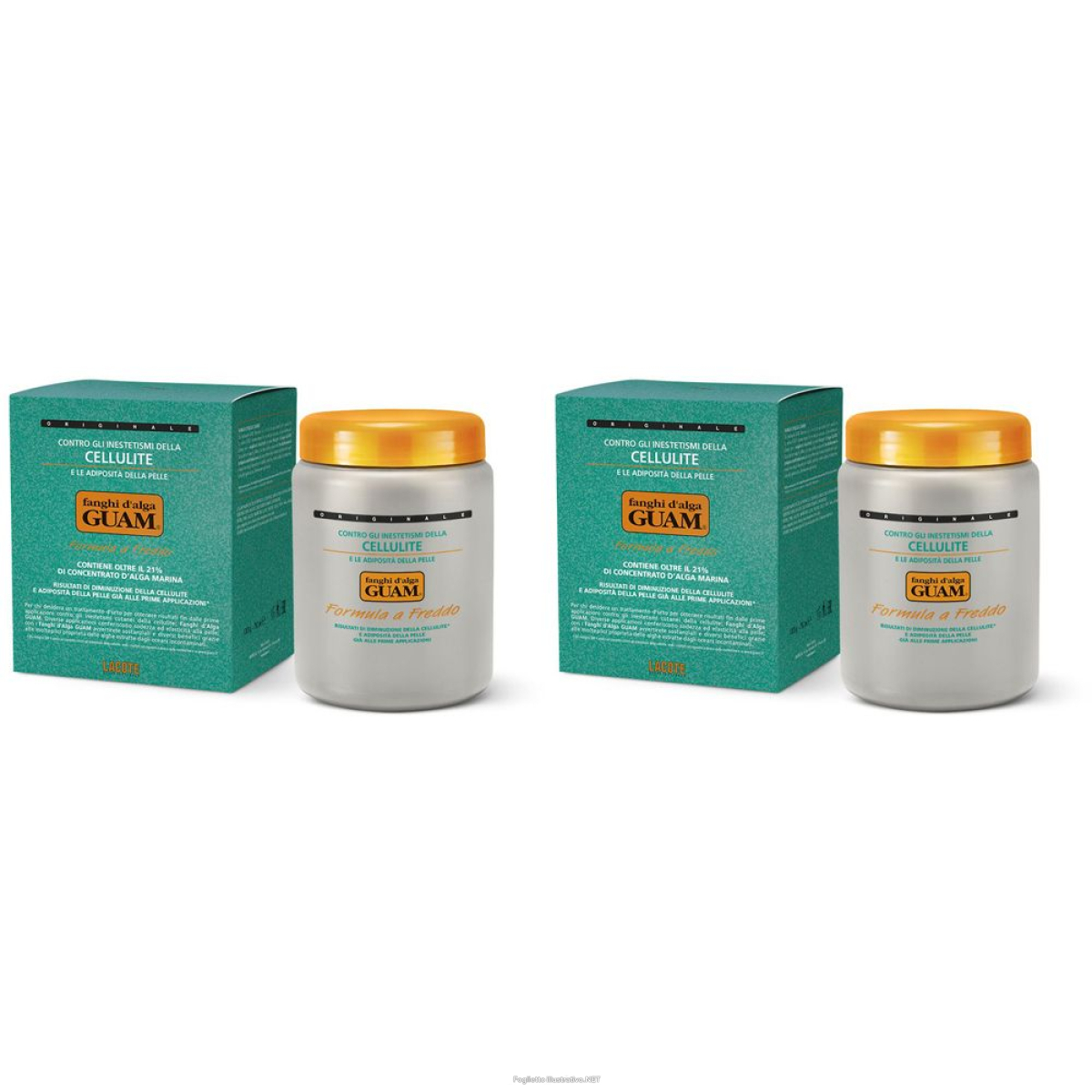 Acquista Online guam® fanghi d'alga guam formula a freddo set da 2 2x1000 g crema e Cerca il miglior prezzo