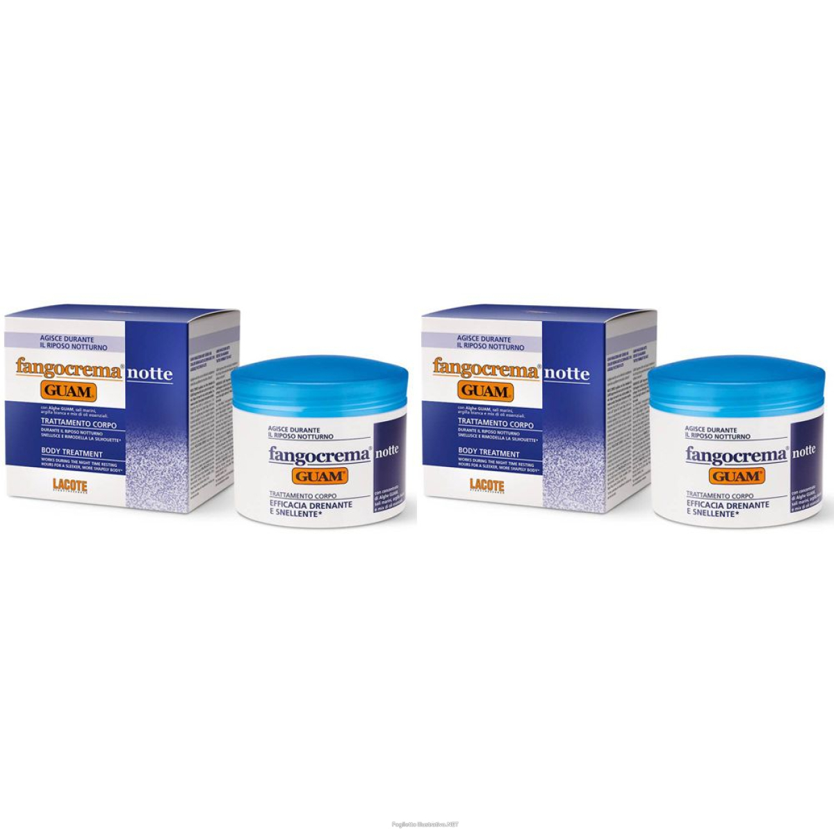 Acquista Online guam® fangocrema notte set da 2 2x500 ml crema e Cerca il miglior prezzo