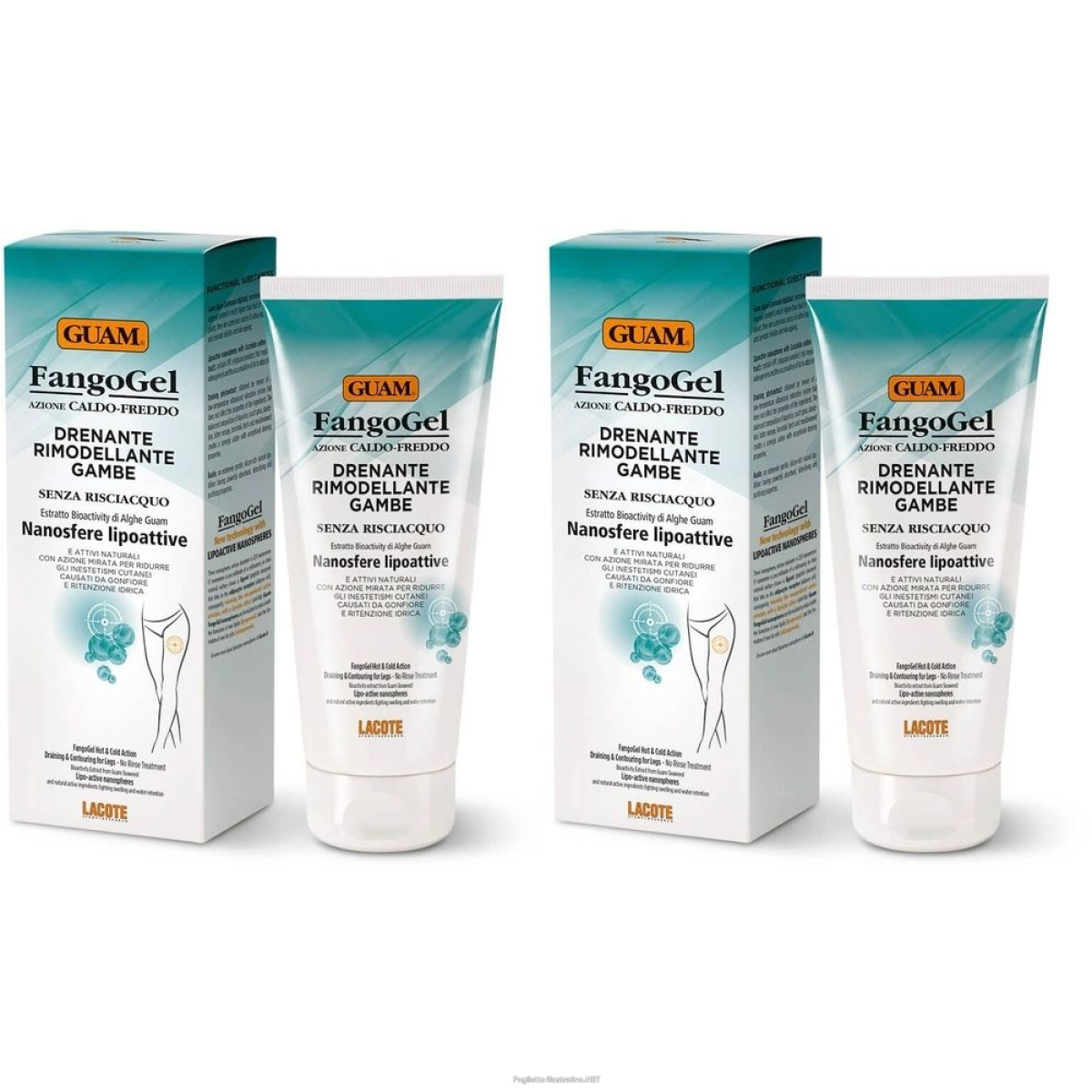 Acquista Online guam® fangogel drenante rimodellante gambe set da 2 2x200 ml gel e Cerca il miglior prezzo