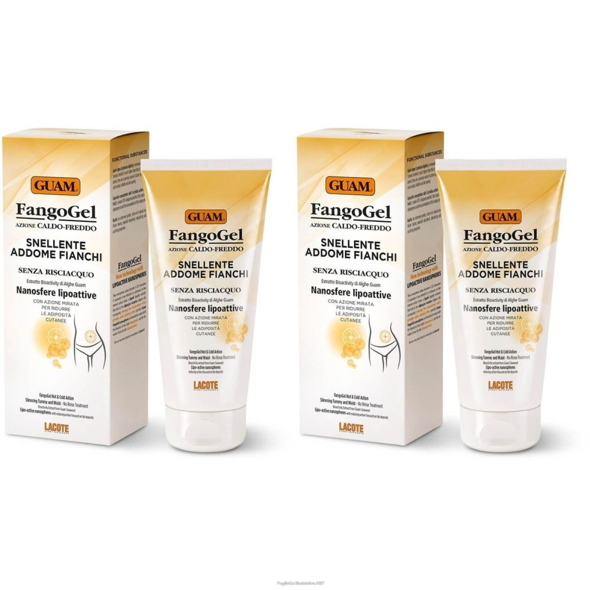 Acquista Online guam® fangogel snellente addome fianchi set da 2 2x150 ml gel e Cerca il miglior prezzo