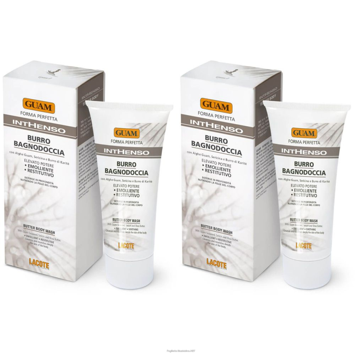 Acquista Online guam® inthenso burro bagnodoccia set da 2 2x150 ml schiuma bagno e Cerca il miglior prezzo