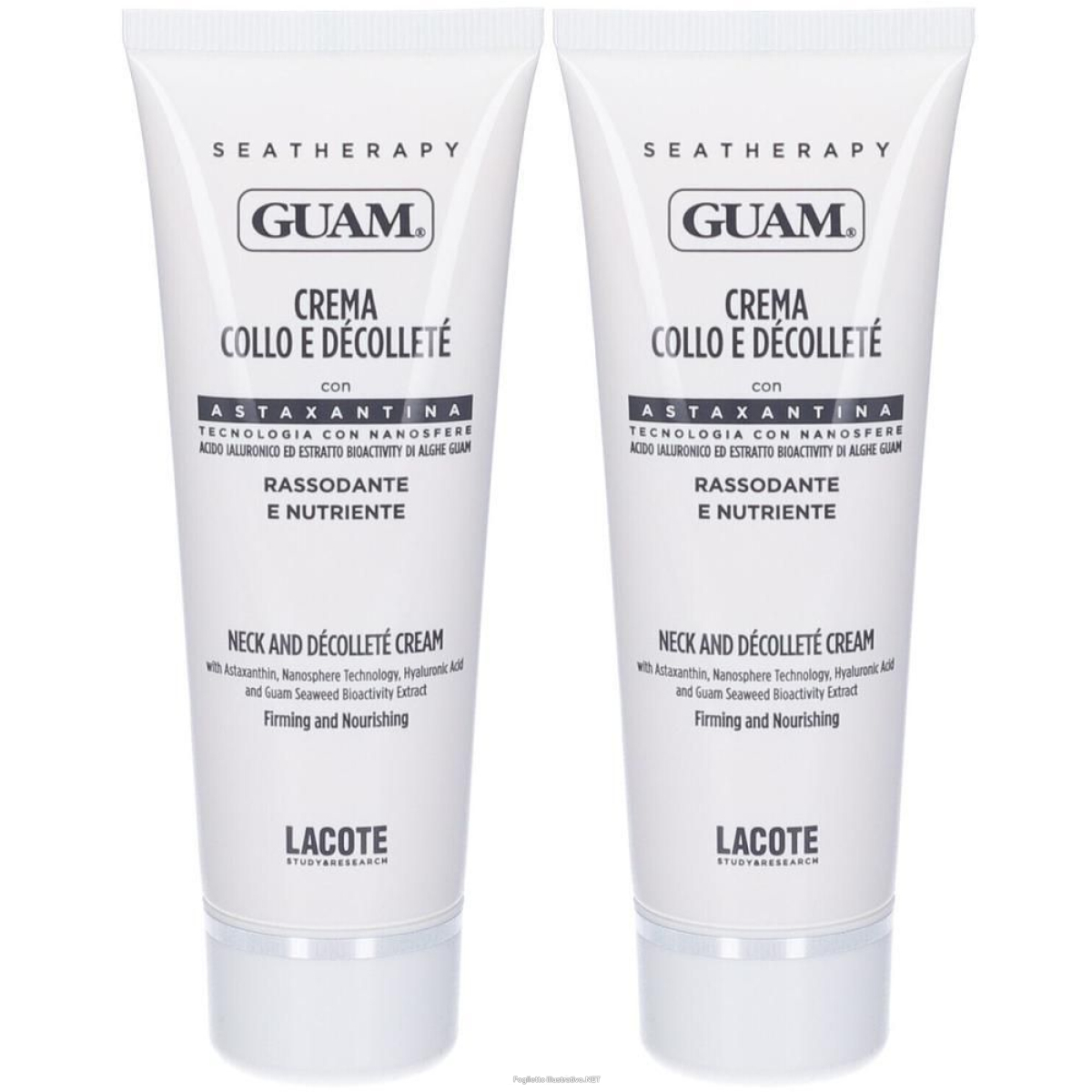 Acquista Online guam seatherapy crema collo decollete' astaxantina 2x75 ml e Cerca il miglior prezzo