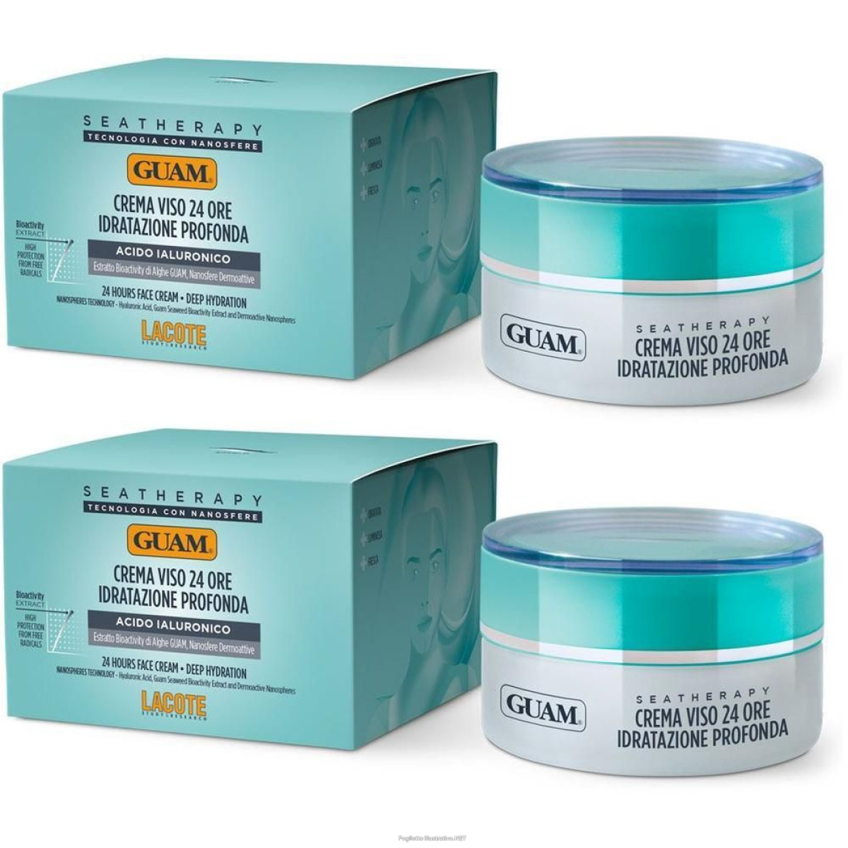 Acquista Online guam® seatherapy crema idratante 24 ore 2x50 ml e Cerca il miglior prezzo