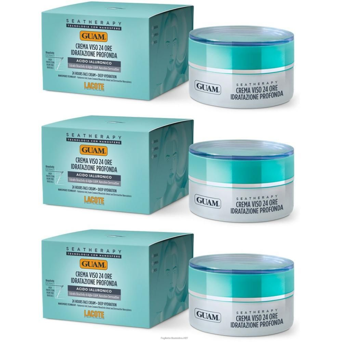 Acquista Online guam® seatherapy crema idratante 24 ore 3x50 ml e Cerca il miglior prezzo
