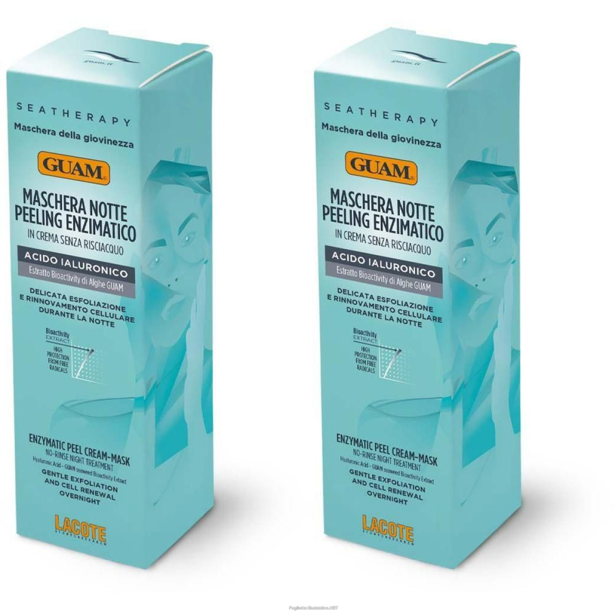 Acquista Online guam® seatherapy maschera notte peeling enzimatico 2x75 ml e Cerca il miglior prezzo