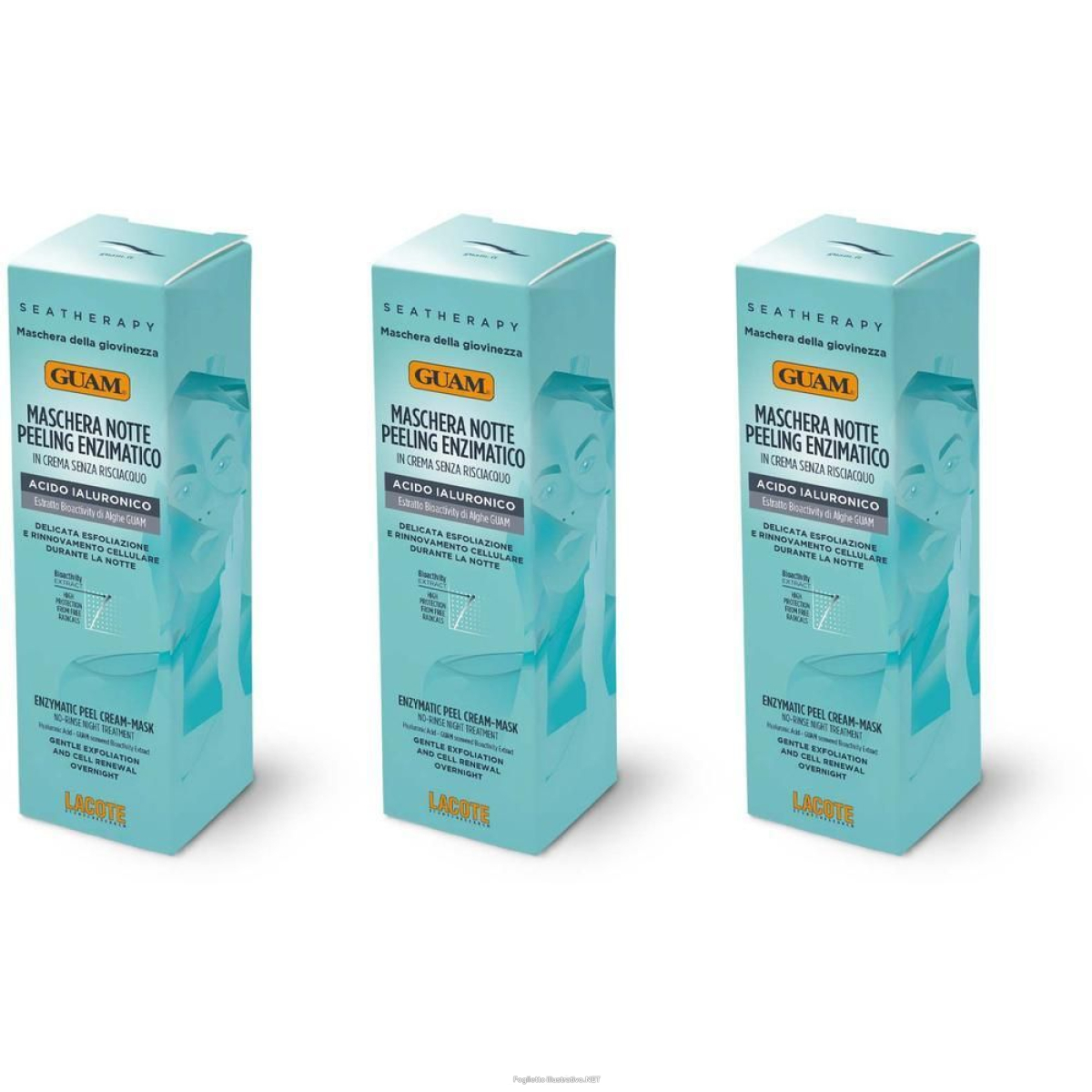 Acquista Online guam® seatherapy maschera notte peeling enzimatico 3x75 ml e Cerca il miglior prezzo