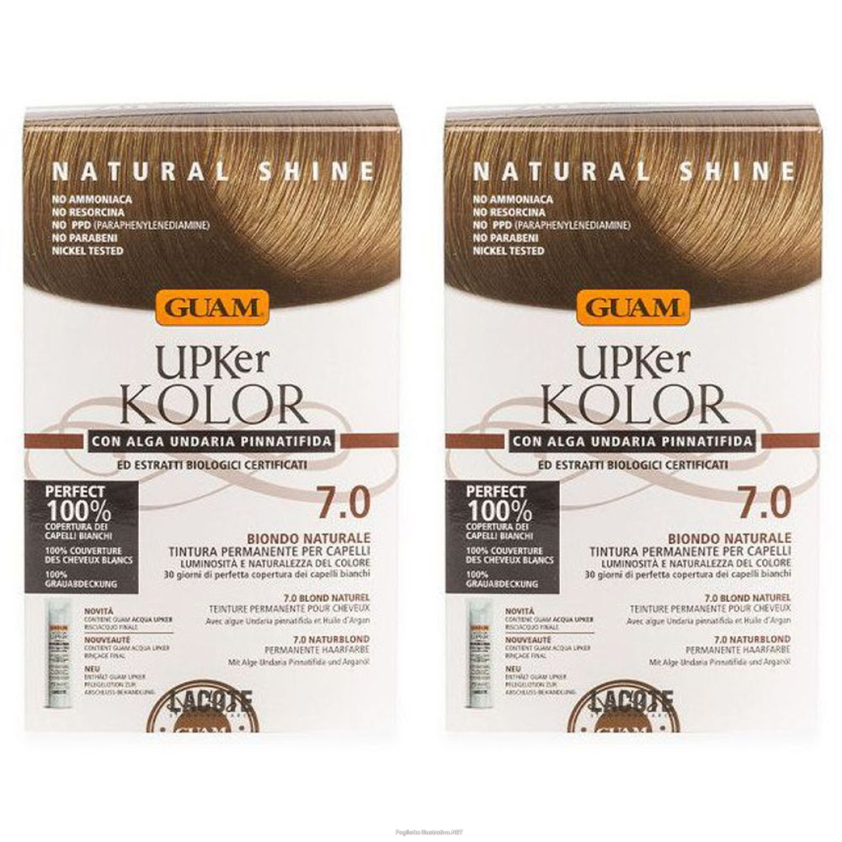Acquista Online guam® upker kolor tinta capelli biondo intenso 7.0 idf set da 2 2x140 e Cerca il miglior prezzo