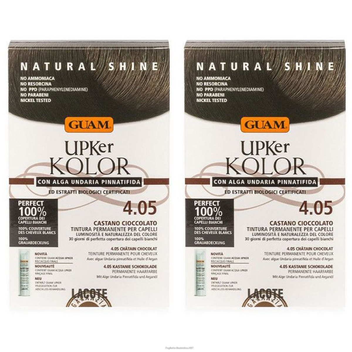 Acquista Online Guam Upker Kolor Tinta Capelli Castano Ciccolato 4.05 Idf Set da 2 2X e Cerca il miglior prezzo