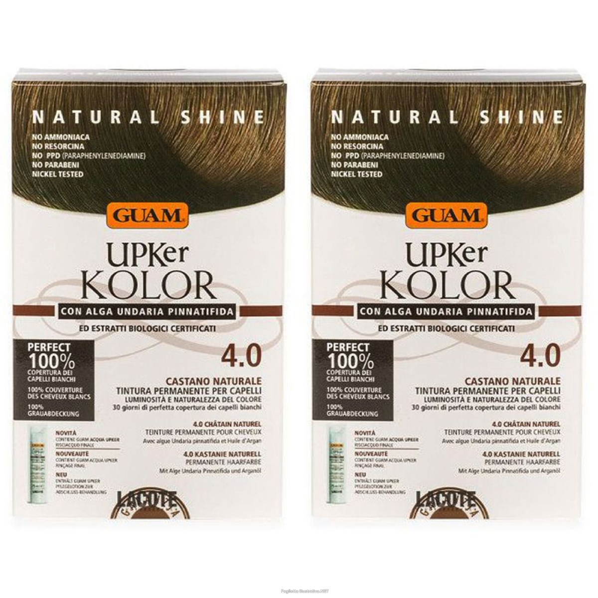 Acquista Online guam® upker kolor tinta capelli castano naturale 4.0 idf set da 2 2x14 e Cerca il miglior prezzo