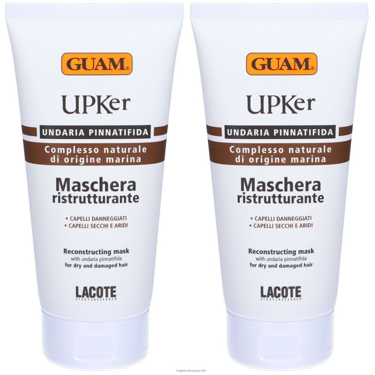 Acquista Online guam® upker maschera ristrutturante capelli set da 2 2x150 ml balsamo e Cerca il miglior prezzo