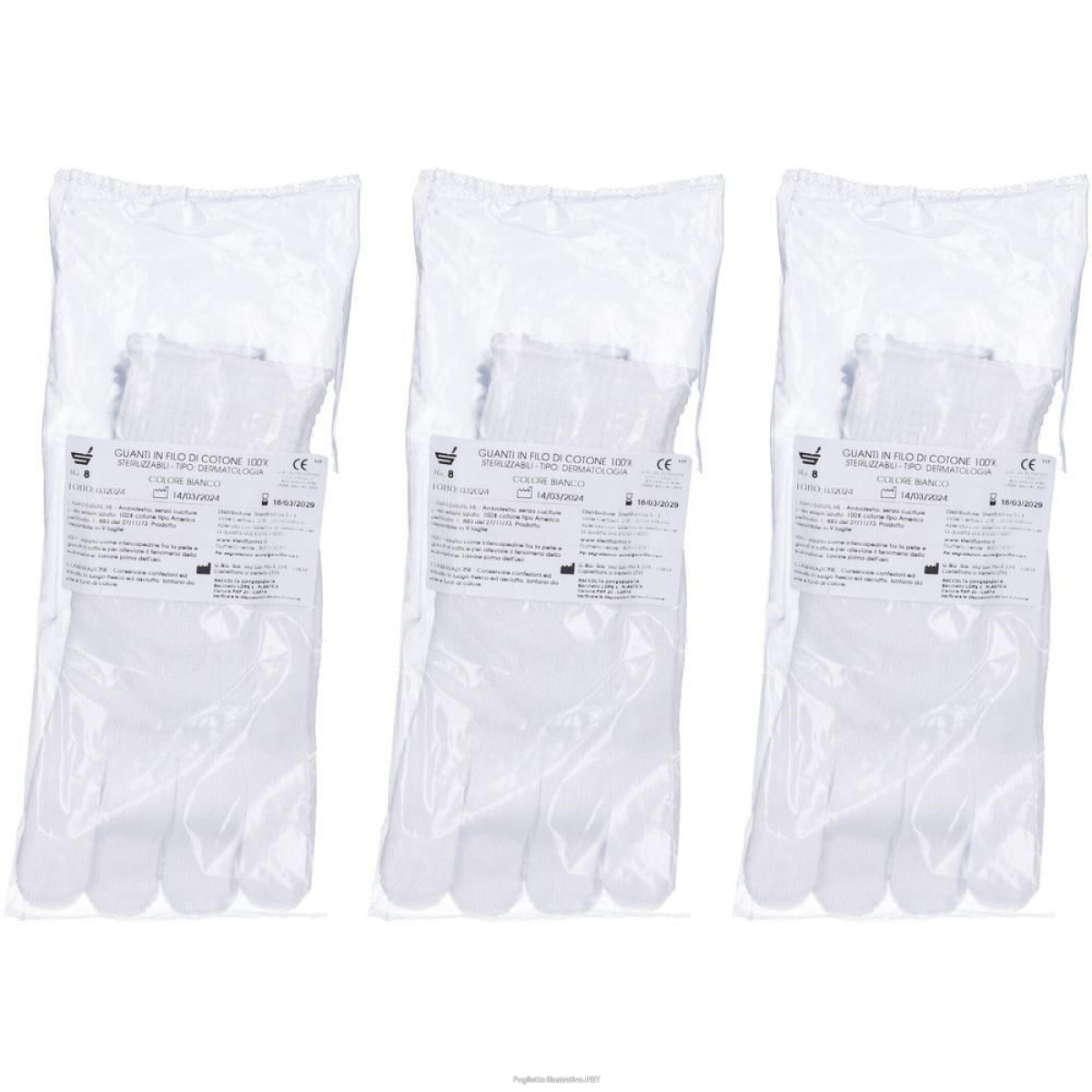 Acquista Online guanto cotone bianco 8 1 pc guanti e Cerca il miglior prezzo