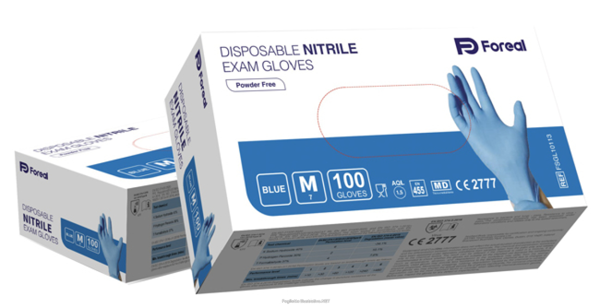 Acquista Online guanto nitrile blu foreal senza polvere m 100 pezzi e Cerca il miglior prezzo