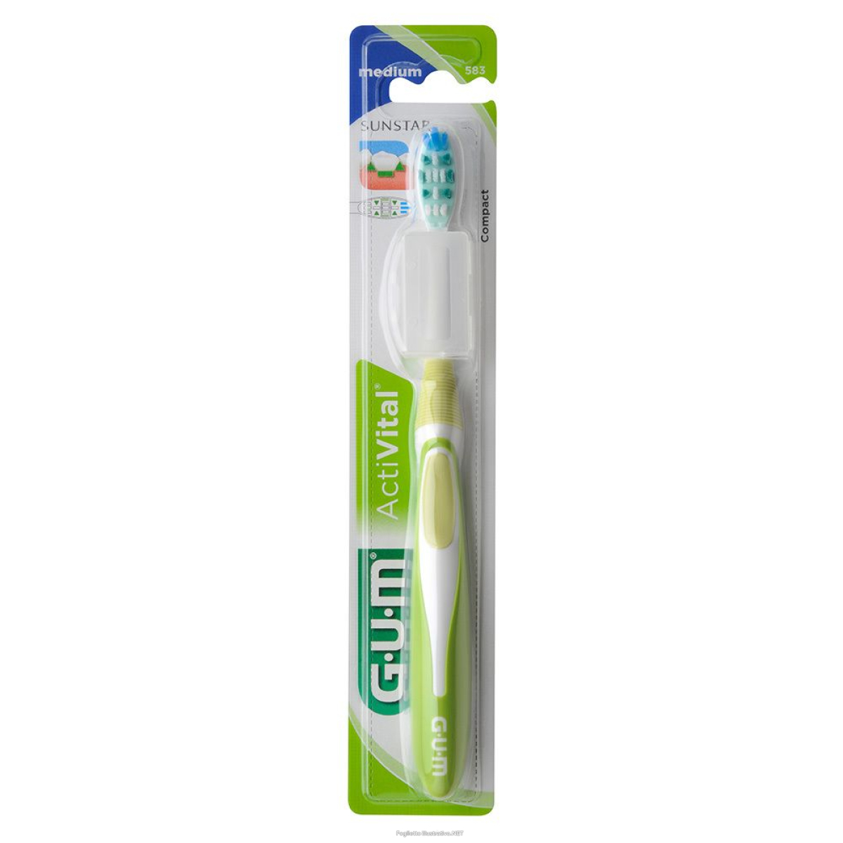 Acquista Online gum activital 583 spazzolino medio com 1 pz da denti e Cerca il miglior prezzo