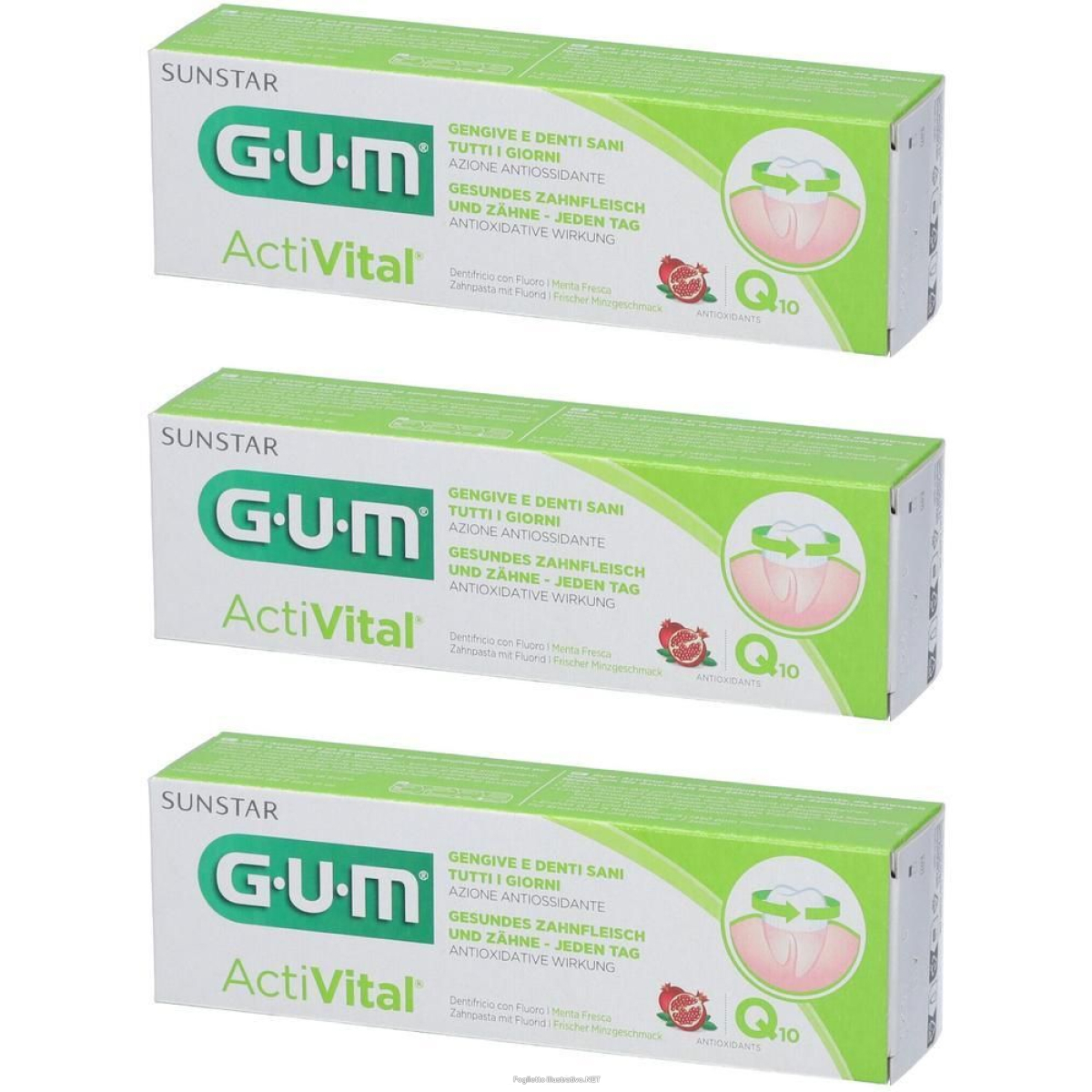 Acquista Online gum®?activital® dentifricio 3x75 ml gel dentale e Cerca il miglior prezzo