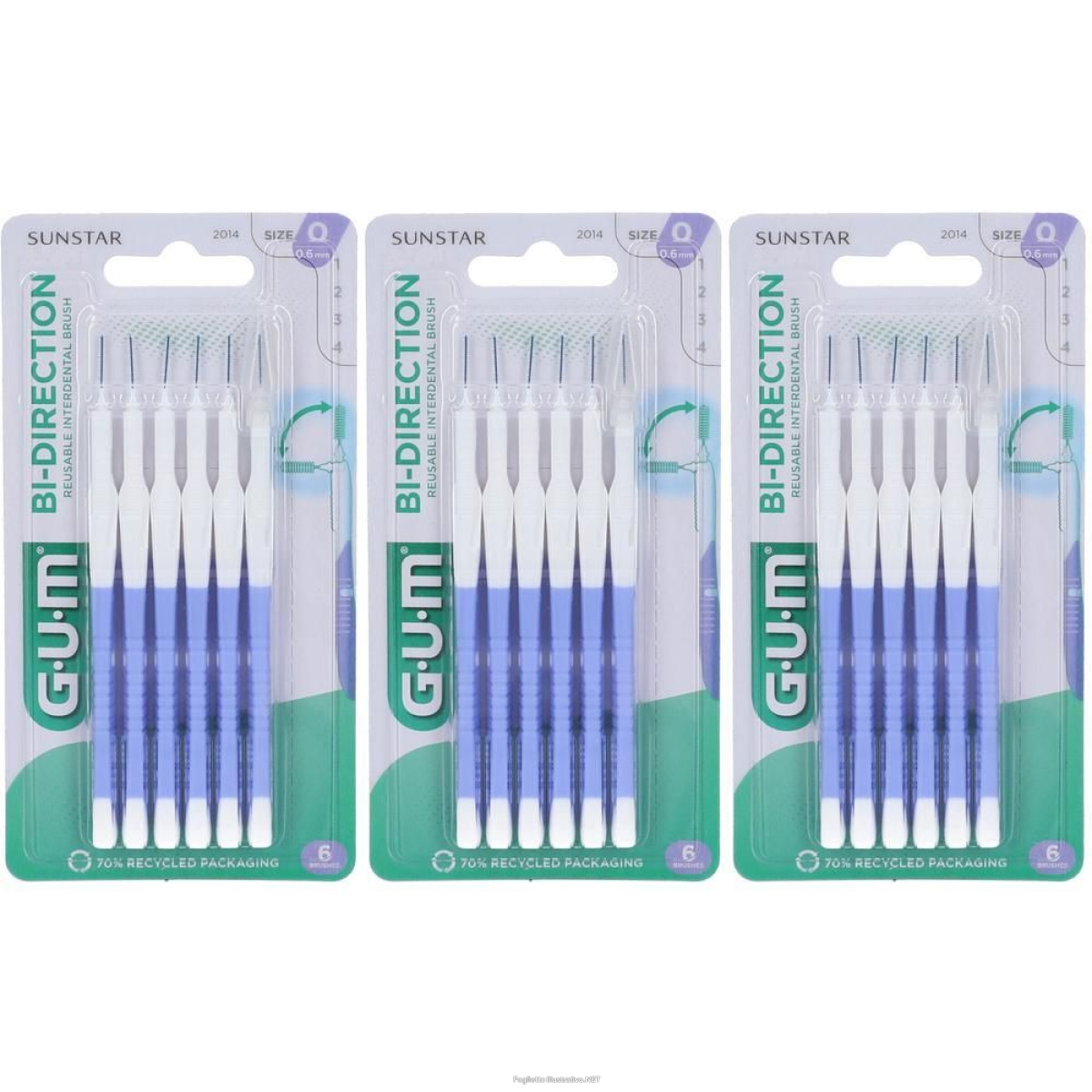 Acquista Online gum bi-direction iso 0 0,6mm 3x1 st e Cerca il miglior prezzo