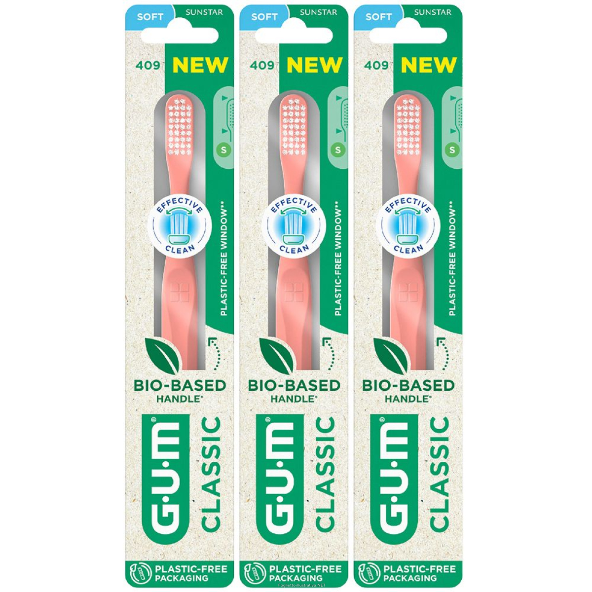 Acquista Online gum® classic spazzolino set da 3 3x1 pz denti e Cerca il miglior prezzo