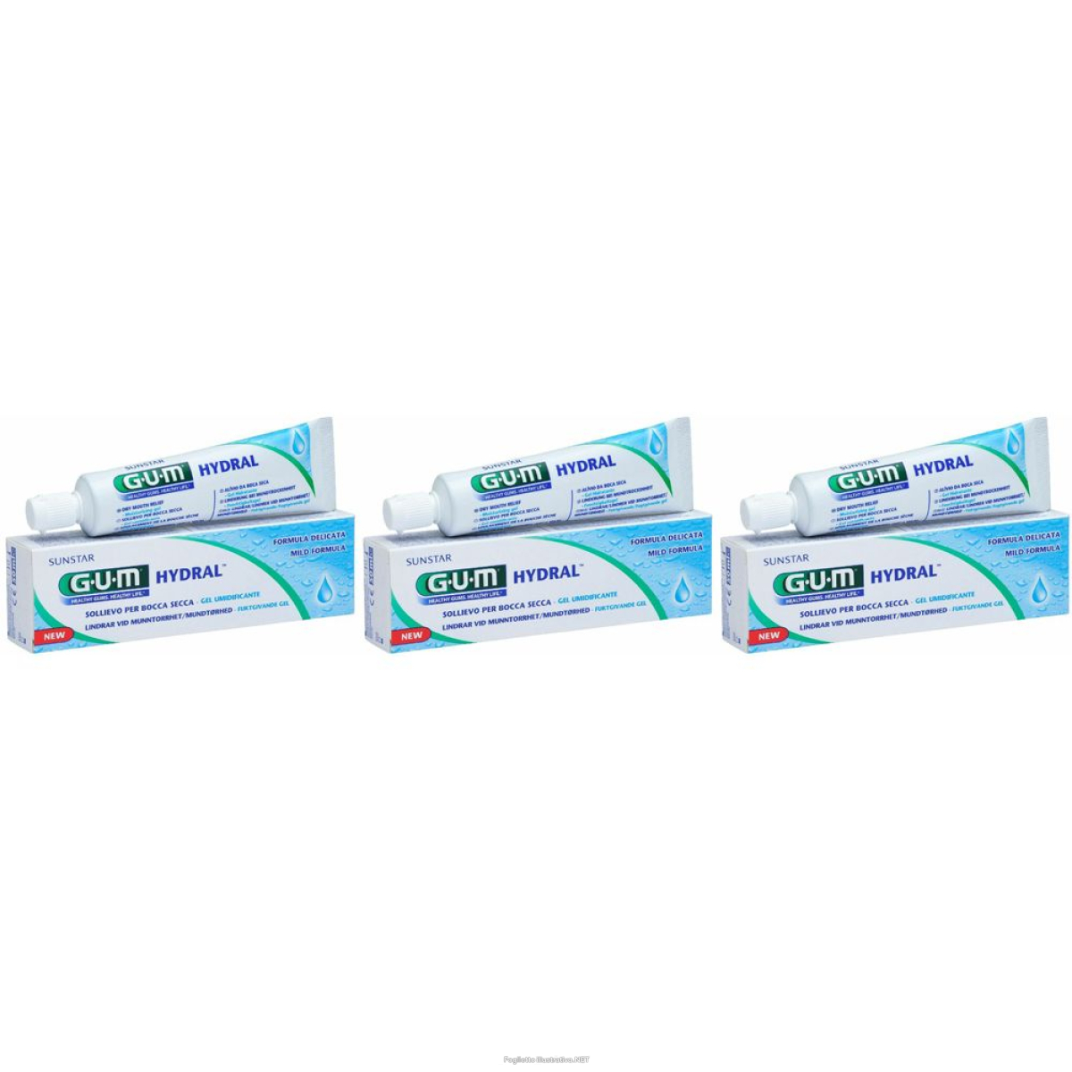 Acquista Online gum® hydral® dentifricio set da 3 3x75 ml e Cerca il miglior prezzo