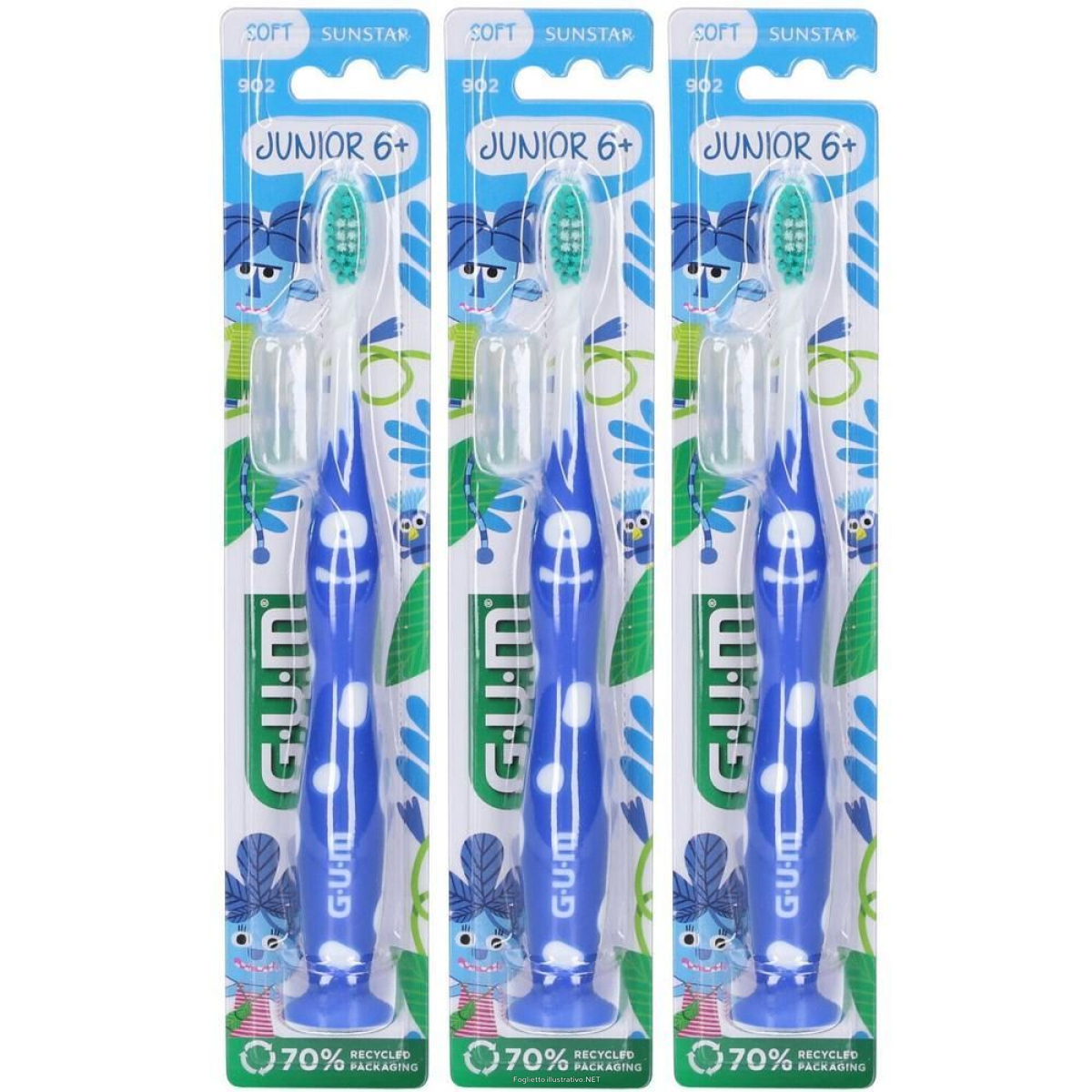 Acquista Online gum® junior (7-9 anni) 3x1 pz spazzolino da denti e Cerca il miglior prezzo
