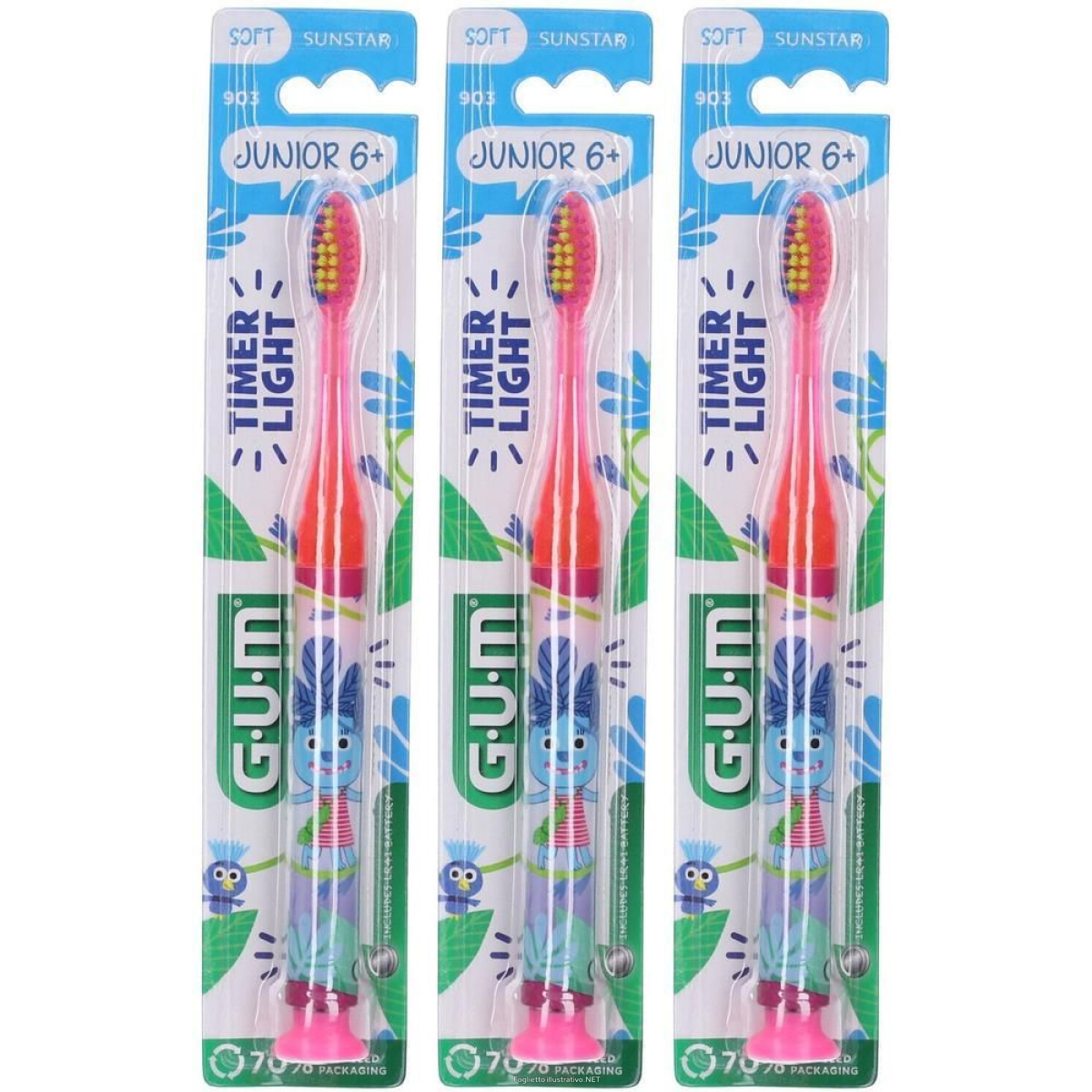 Acquista Online gum® light-up spazzolino bambini soft 3x1 pz da denti e Cerca il miglior prezzo