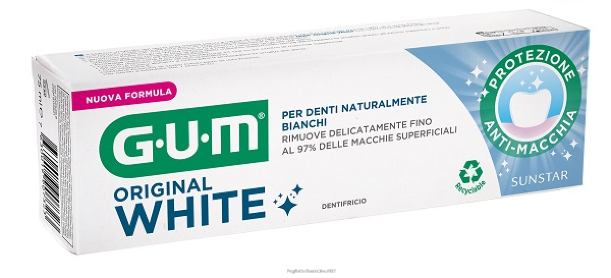 Acquista Online gum original white dentifricio sbiancante 75 ml nuova formula e Cerca il miglior prezzo