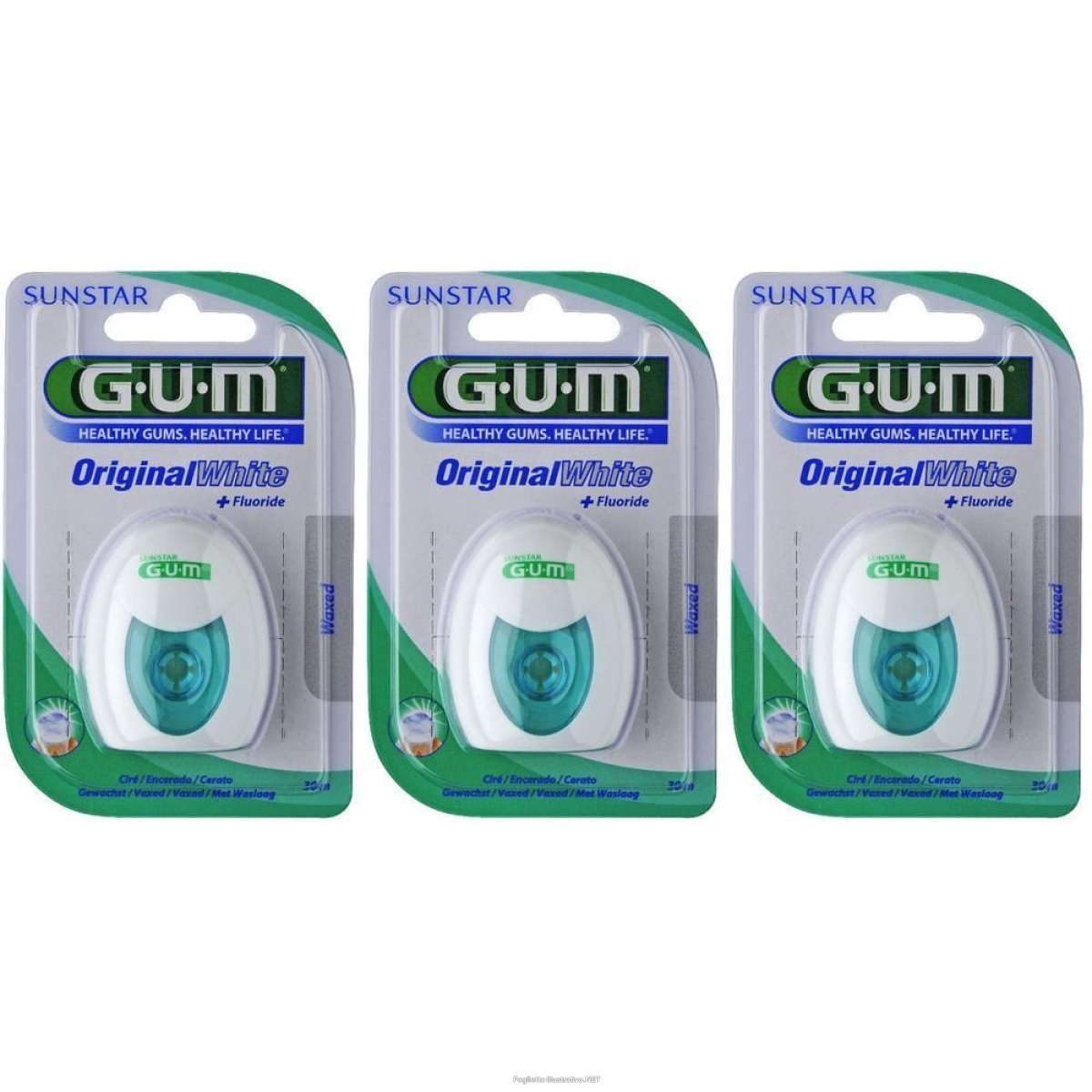 Acquista Online gum® original white filo interdentale 3x1 st e Cerca il miglior prezzo