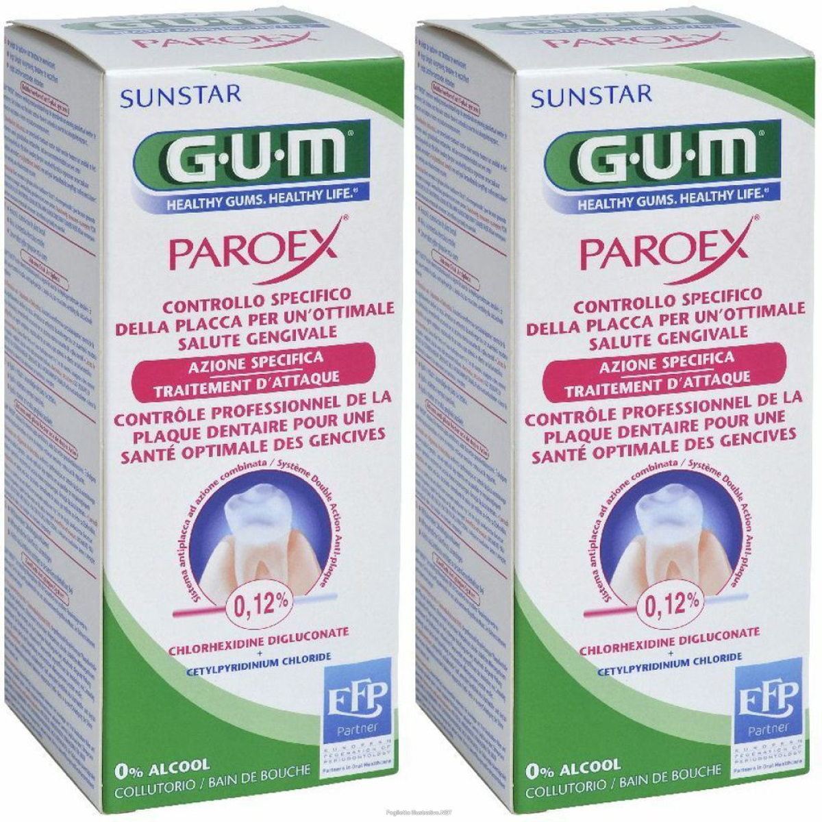 Acquista Online gum® paroex® collutorio set da 2 2x300 ml collutorio e Cerca il miglior prezzo