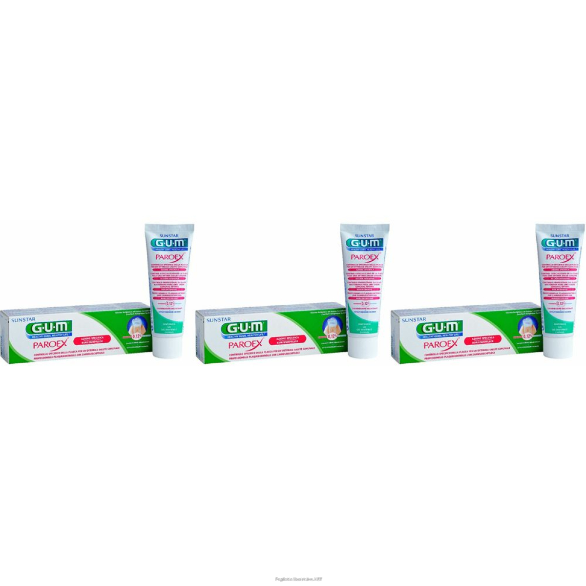 Acquista Online gum® paroex® dentifricio 0,12% chx + cpc set da 3 3x75 ml e Cerca il miglior prezzo