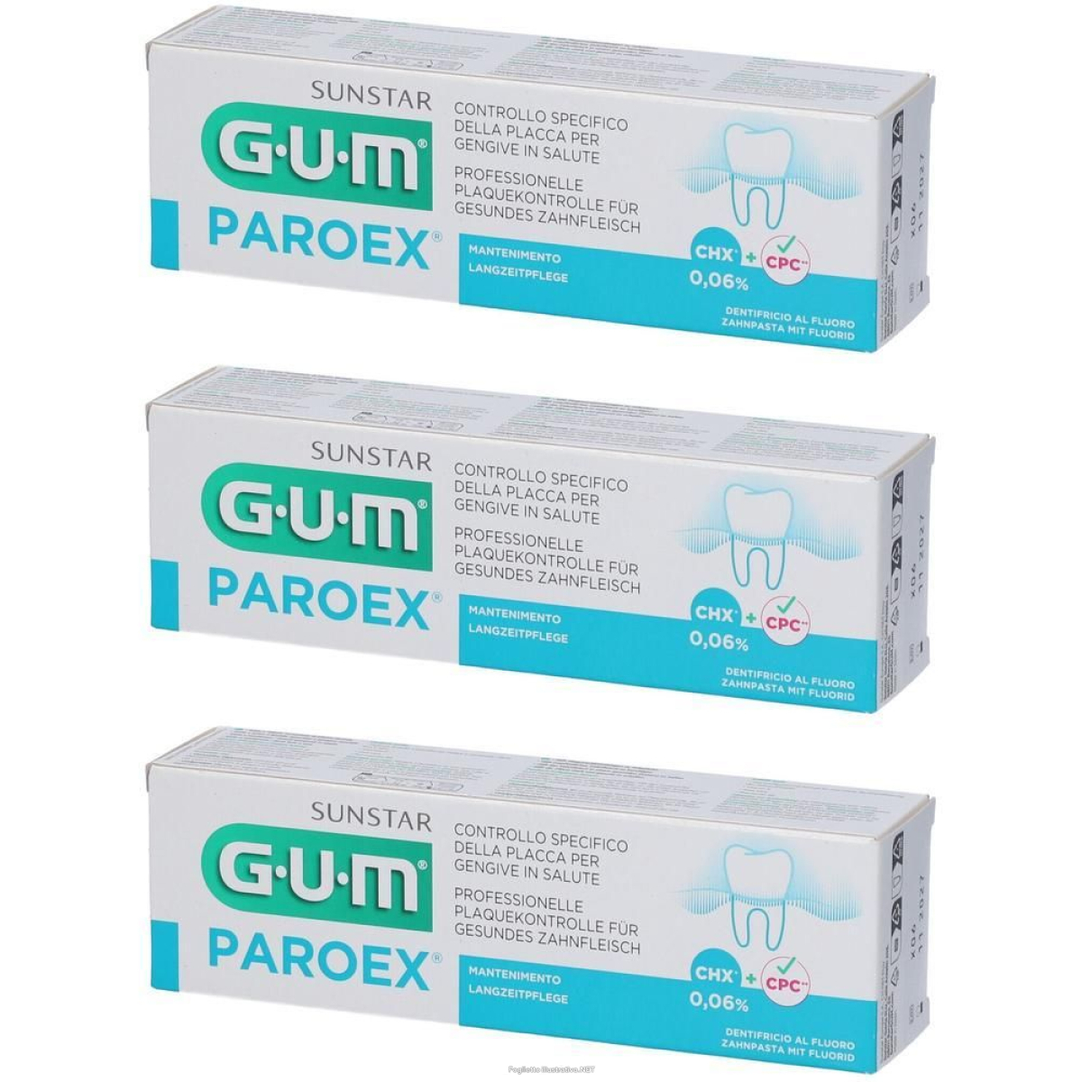 Acquista Online gum paroex dentifricio chx 0,06% 3x75 ml e Cerca il miglior prezzo