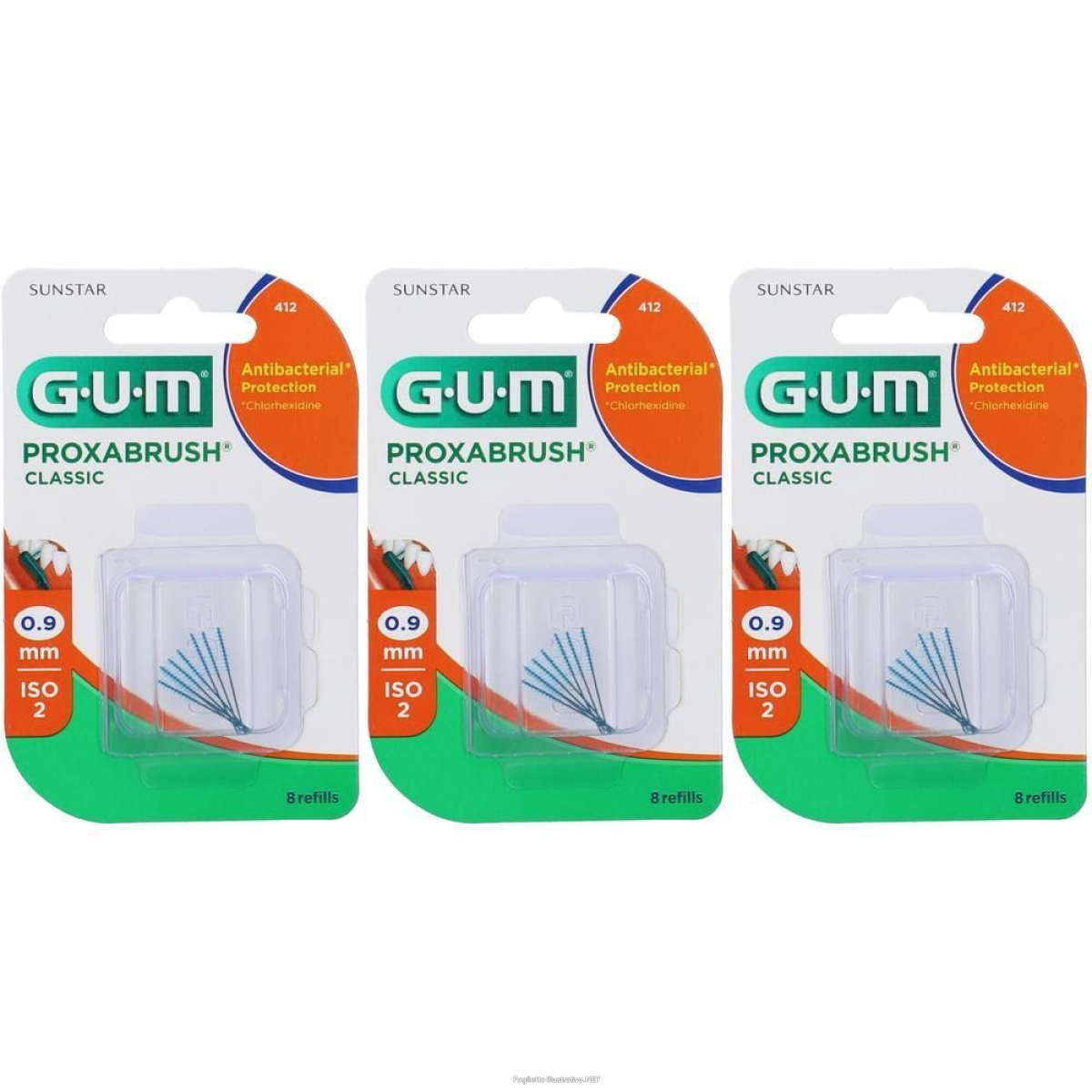 Acquista Online gum® proxabrush classic 0,9 mm iso 2 ricambio 3x8 pz spazzolino da den e Cerca il miglior prezzo