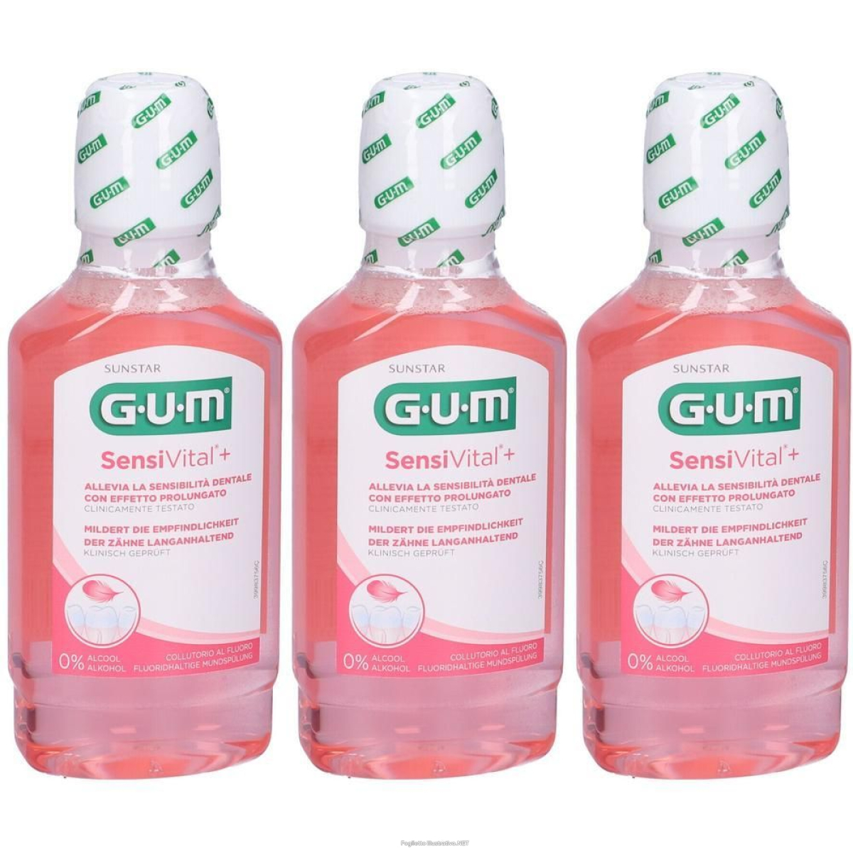 Acquista Online gum sensivital + collutorio 300 ml 3x300 ml e Cerca il miglior prezzo