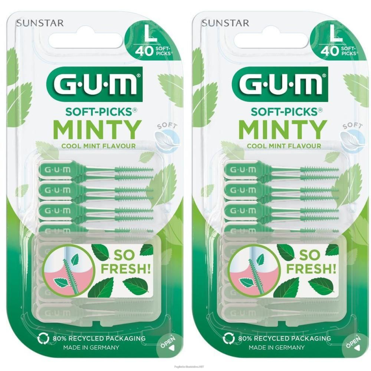 Acquista Online gum soft pick comfort flex cool mint large scovolini 40 pezzi 2x40 st e Cerca il miglior prezzo