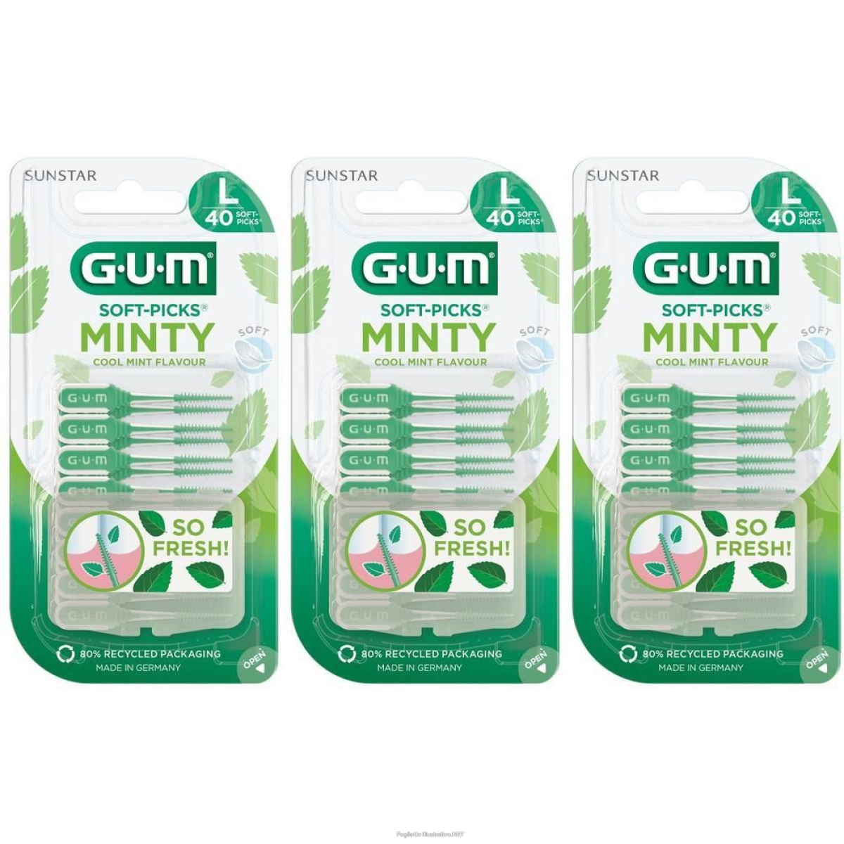Acquista Online gum soft pick comfort flex cool mint large scovolini 40 pezzi 3x40 st e Cerca il miglior prezzo