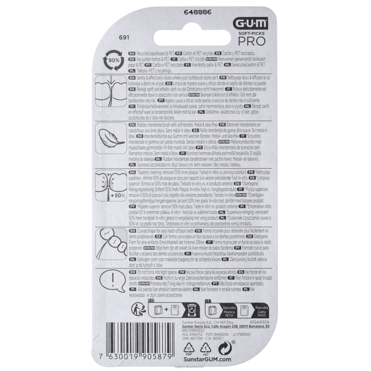 Acquista Online gum soft pick pro large 30 pezzi pz spazzolino da denti e Cerca il miglior prezzo