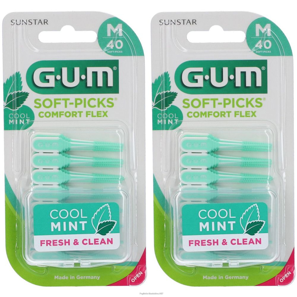 Acquista Online gum soft-picks comfort flex set da 2 2x40 pz spazzolino denti e Cerca il miglior prezzo